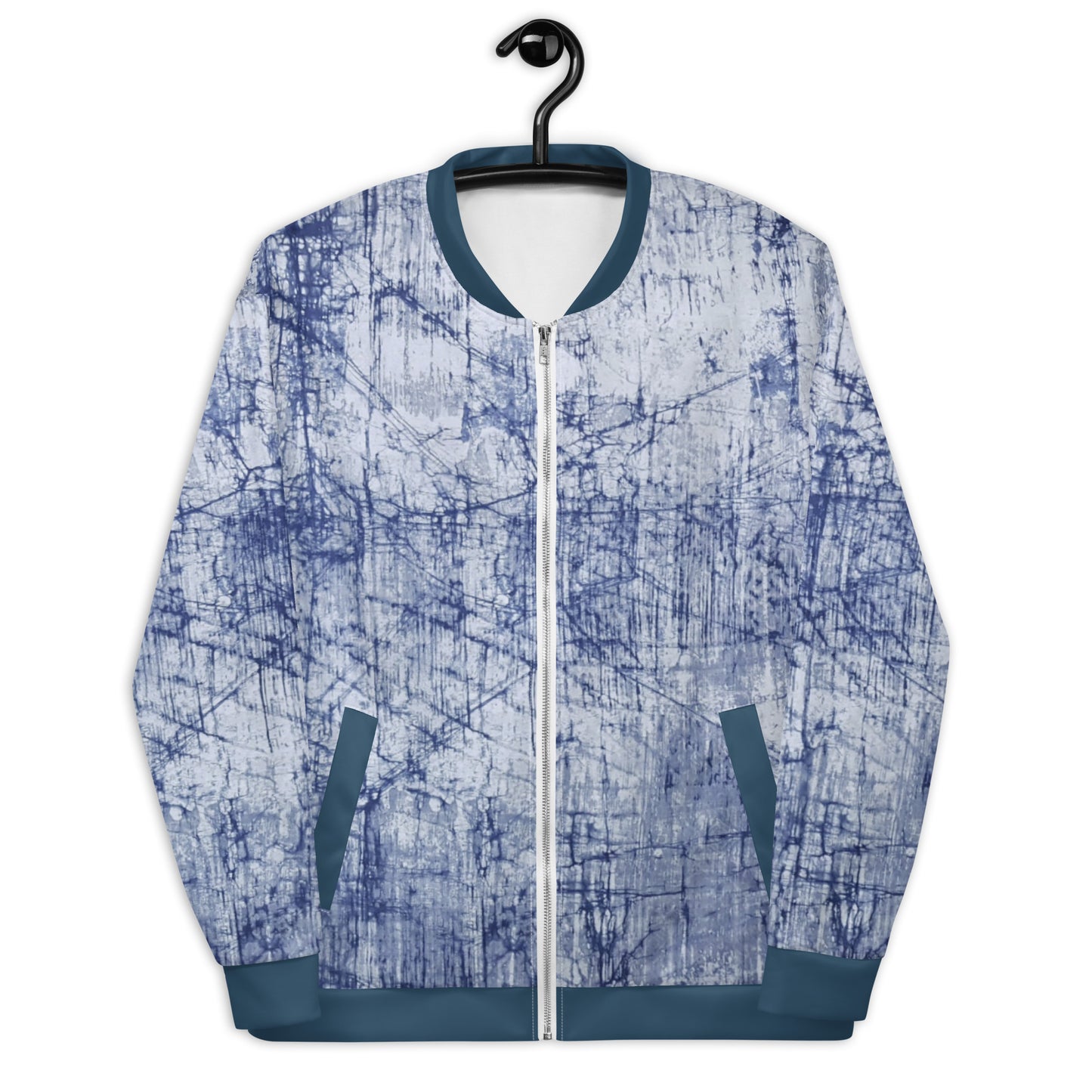 Blue Marble Adire Unisex Bomber Jacket