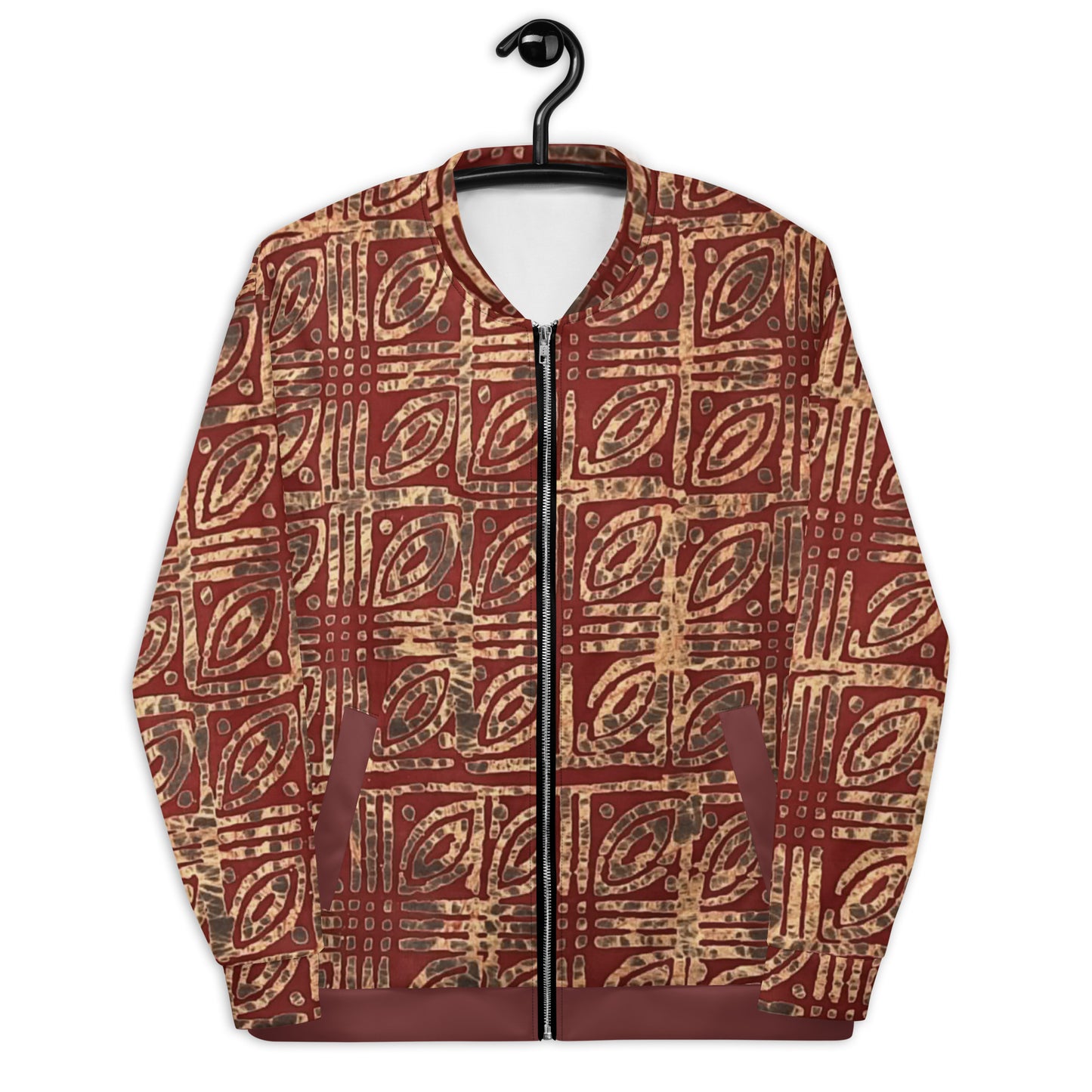 Copper & Gold Adire Unisex Bomber Jacket