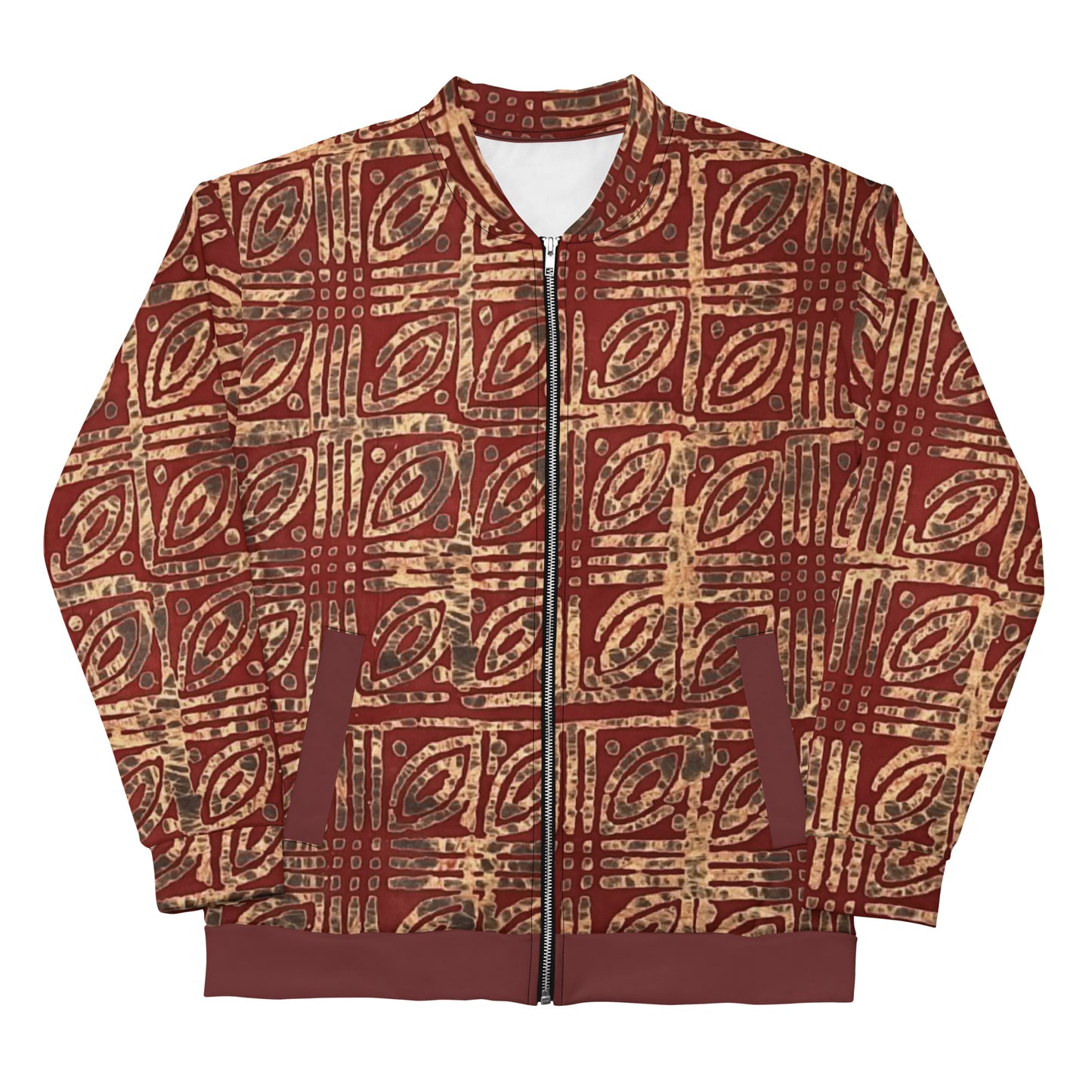 Copper & Gold Adire Unisex Bomber Jacket