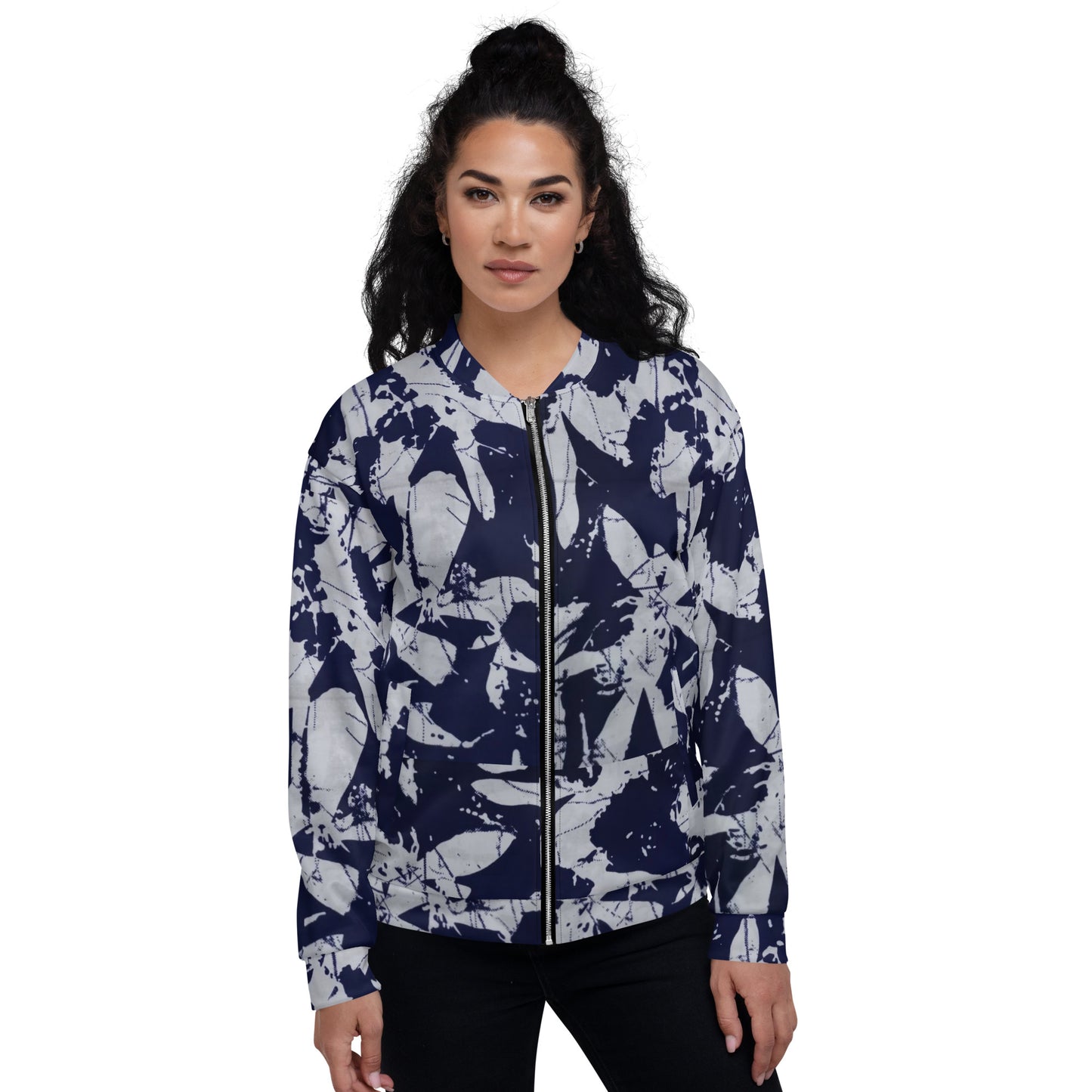 Indigo Adire Unisex Bomber Jacket