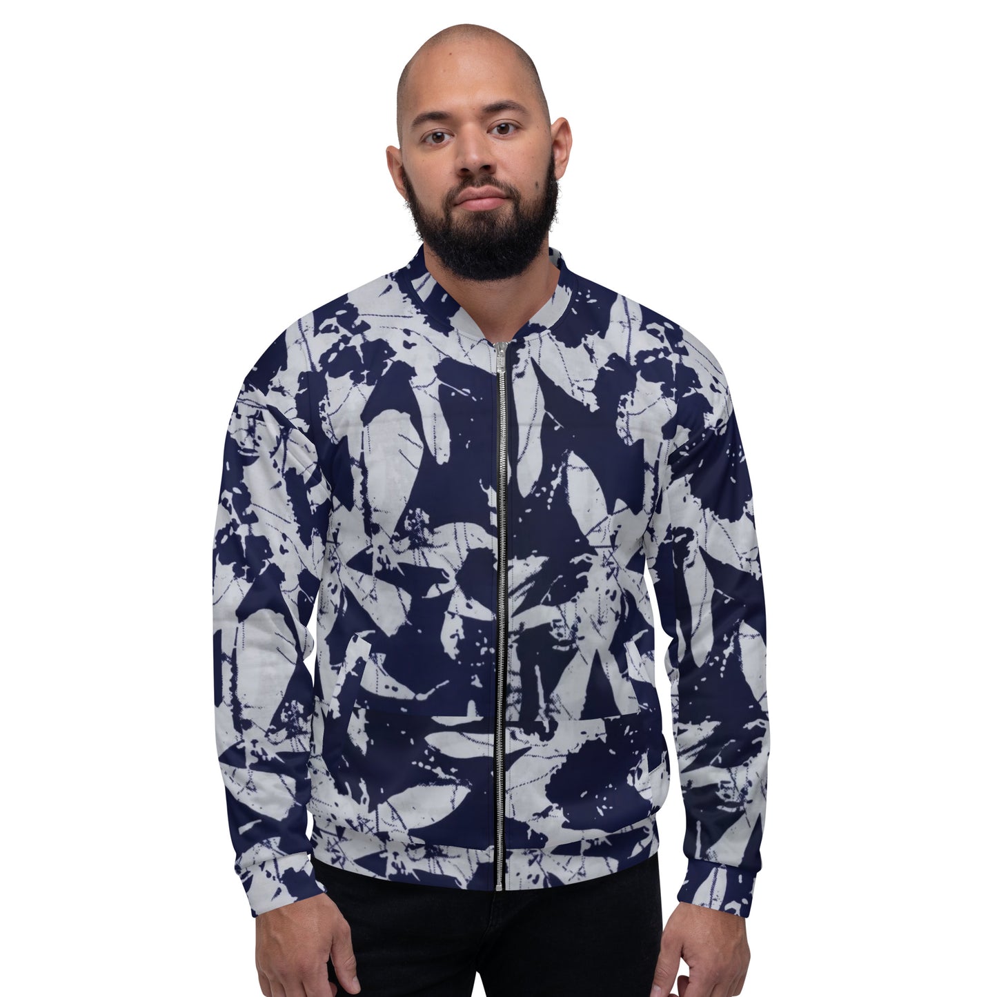 Indigo Adire Unisex Bomber Jacket