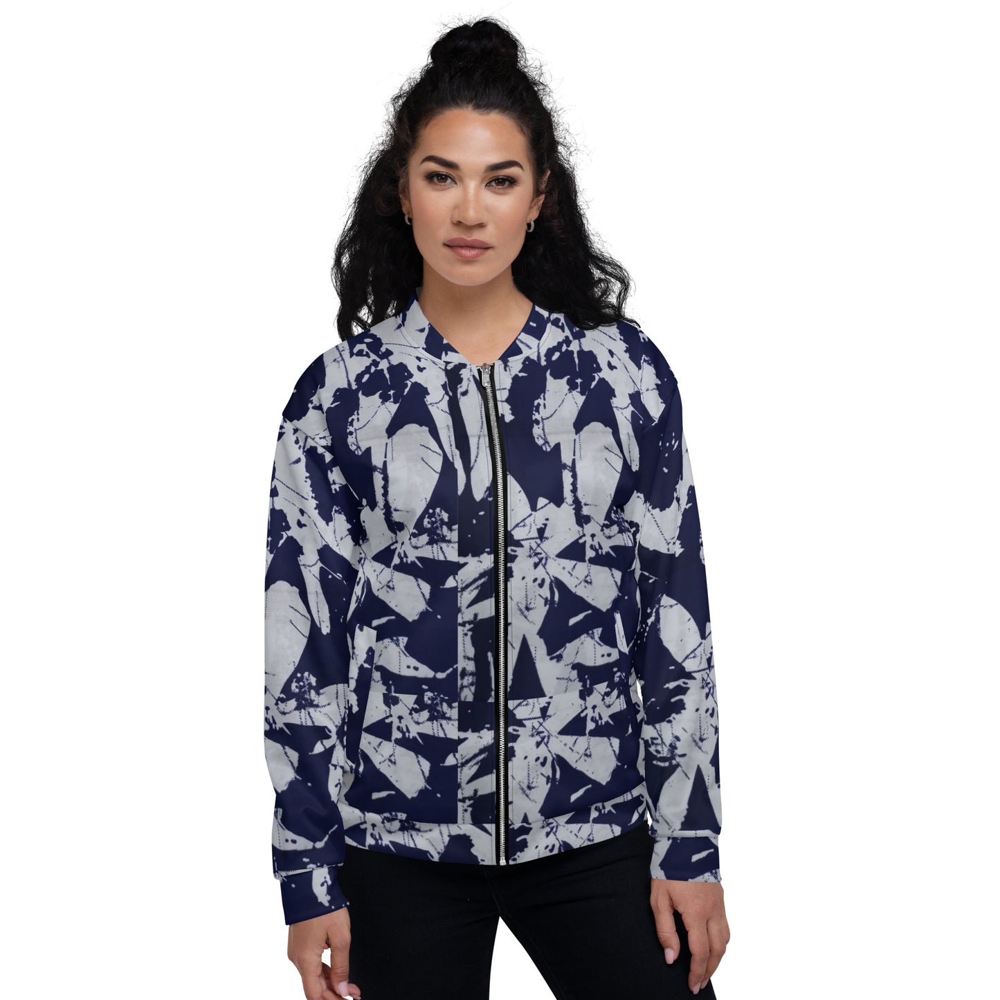 Indigo Adire Unisex Bomber Jacket