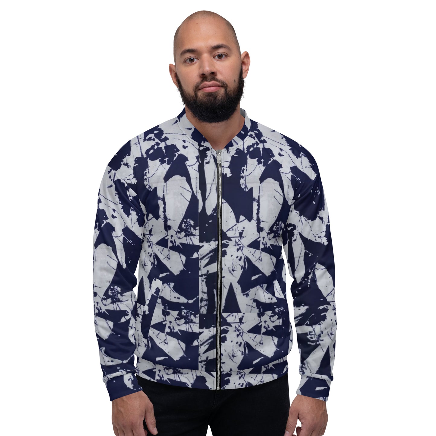 Indigo Adire Unisex Bomber Jacket