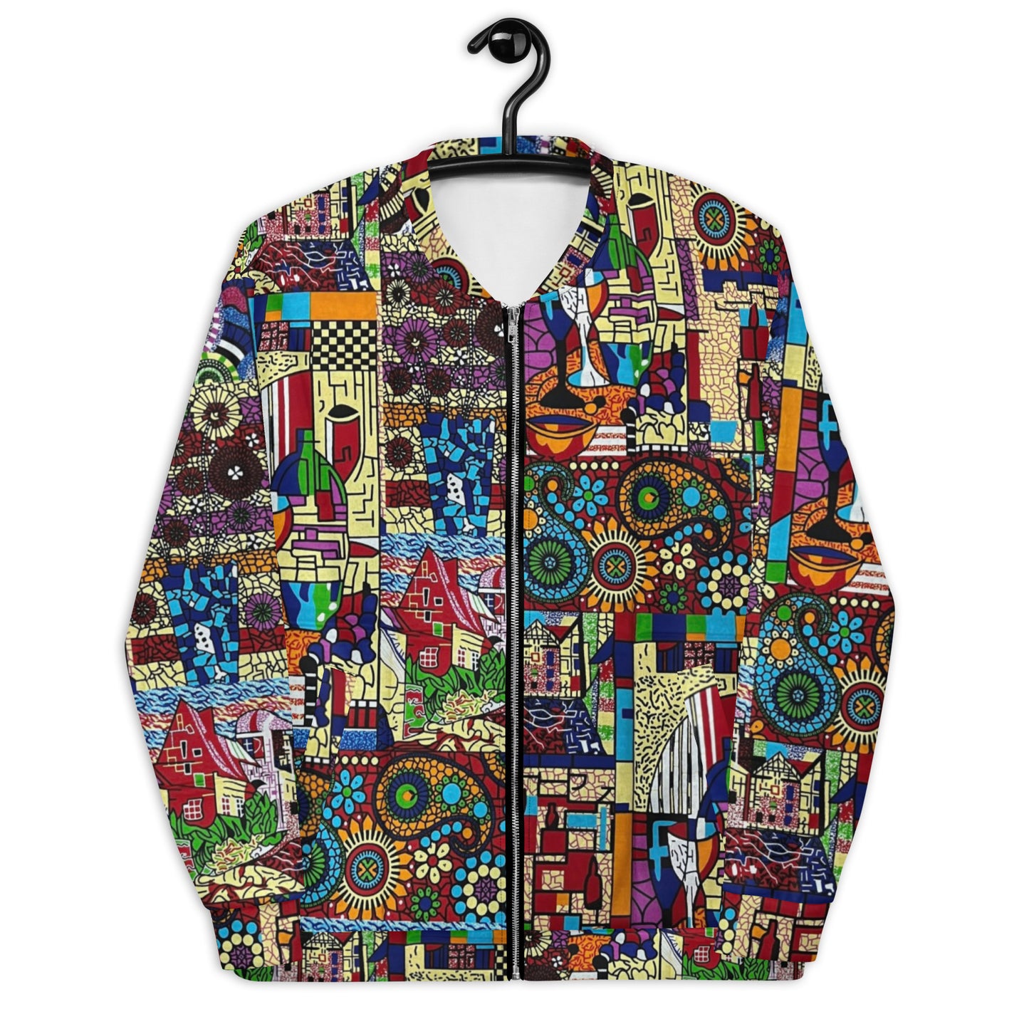 Colourful Artsy Ankara Unisex Bomber Jacket