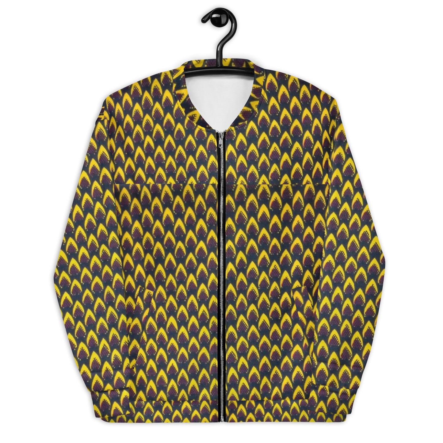 Yellow Flame Ankara Unisex Bomber Jacket