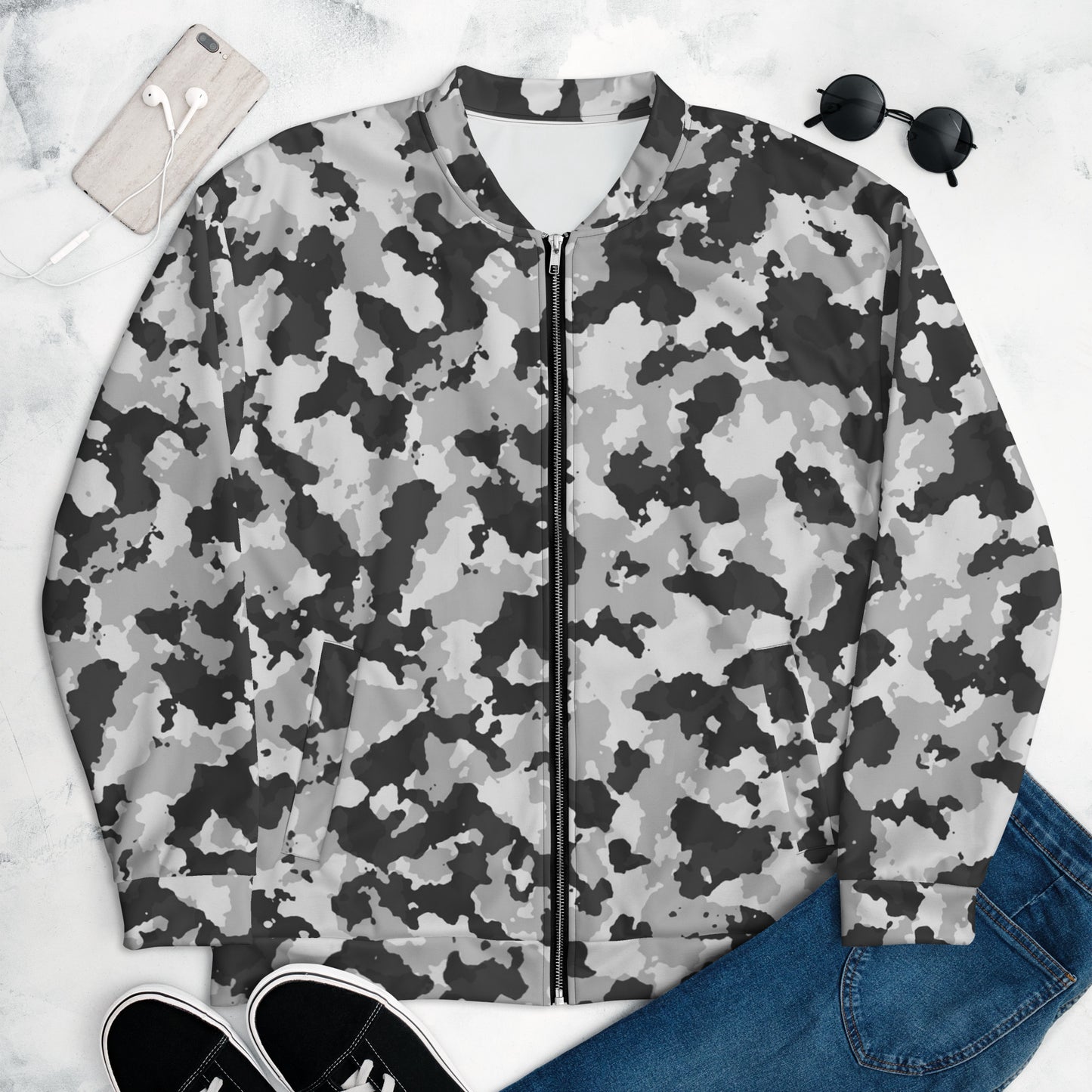 Camouflage Unisex Bomber Jacket