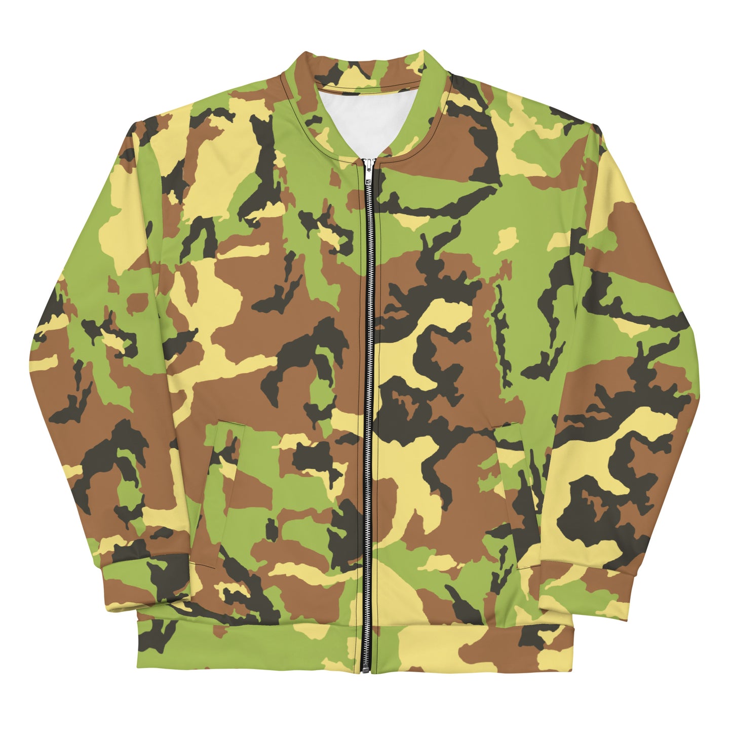 Camo Green Unisex Bomber Jacket