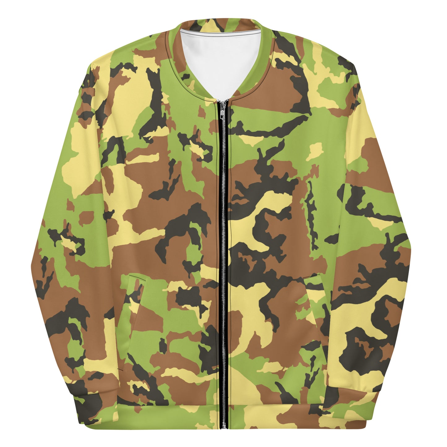 Camo Green Unisex Bomber Jacket