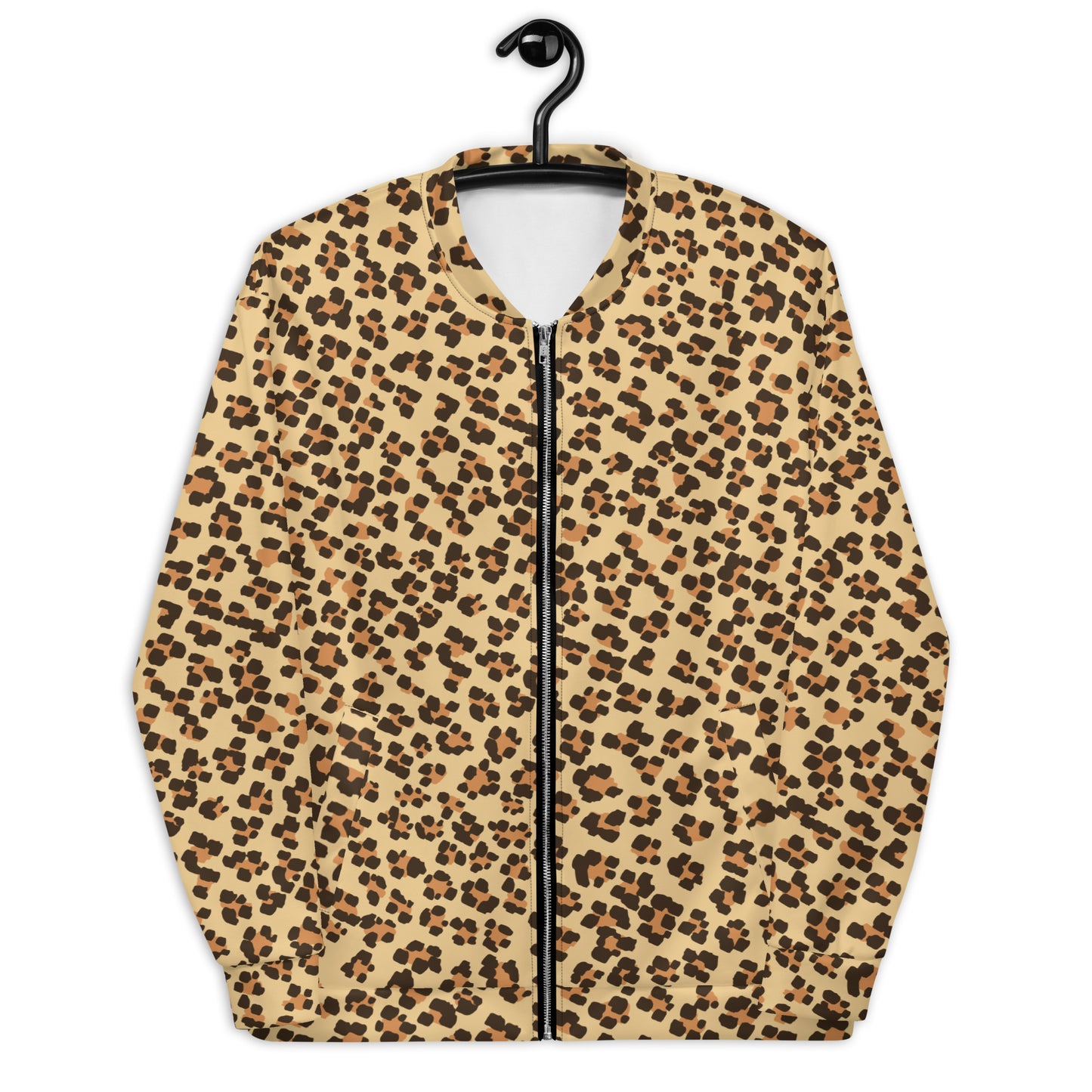 Brown Leopard Unisex Bomber Jacket