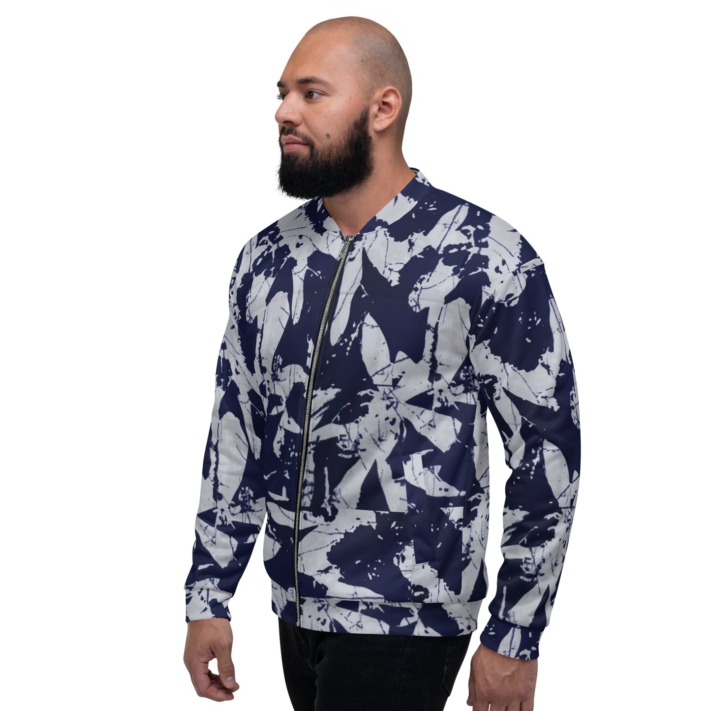 Indigo Adire Unisex Bomber Jacket