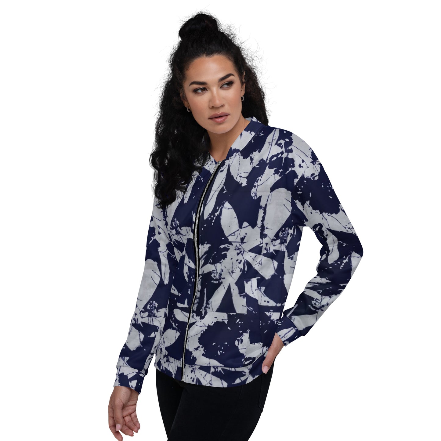 Indigo Adire Unisex Bomber Jacket