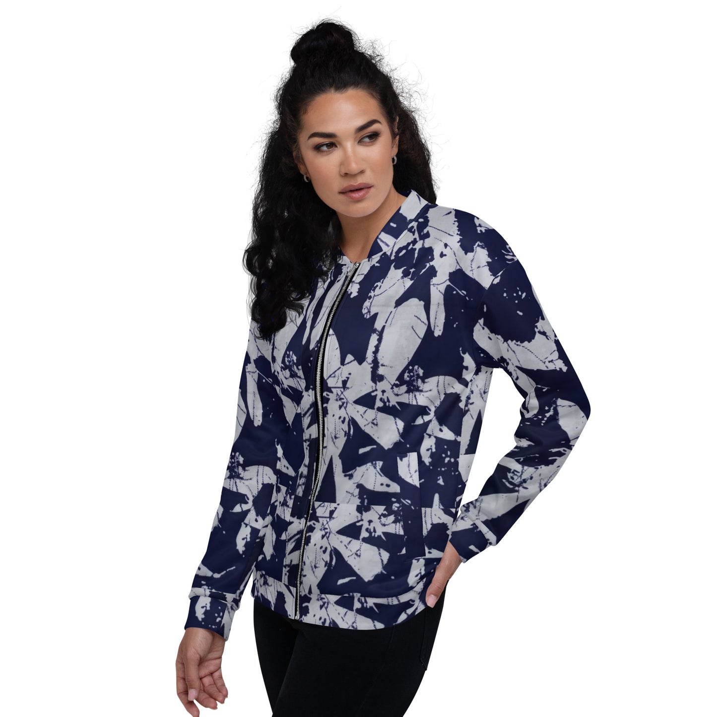 Indigo Adire Unisex Bomber Jacket