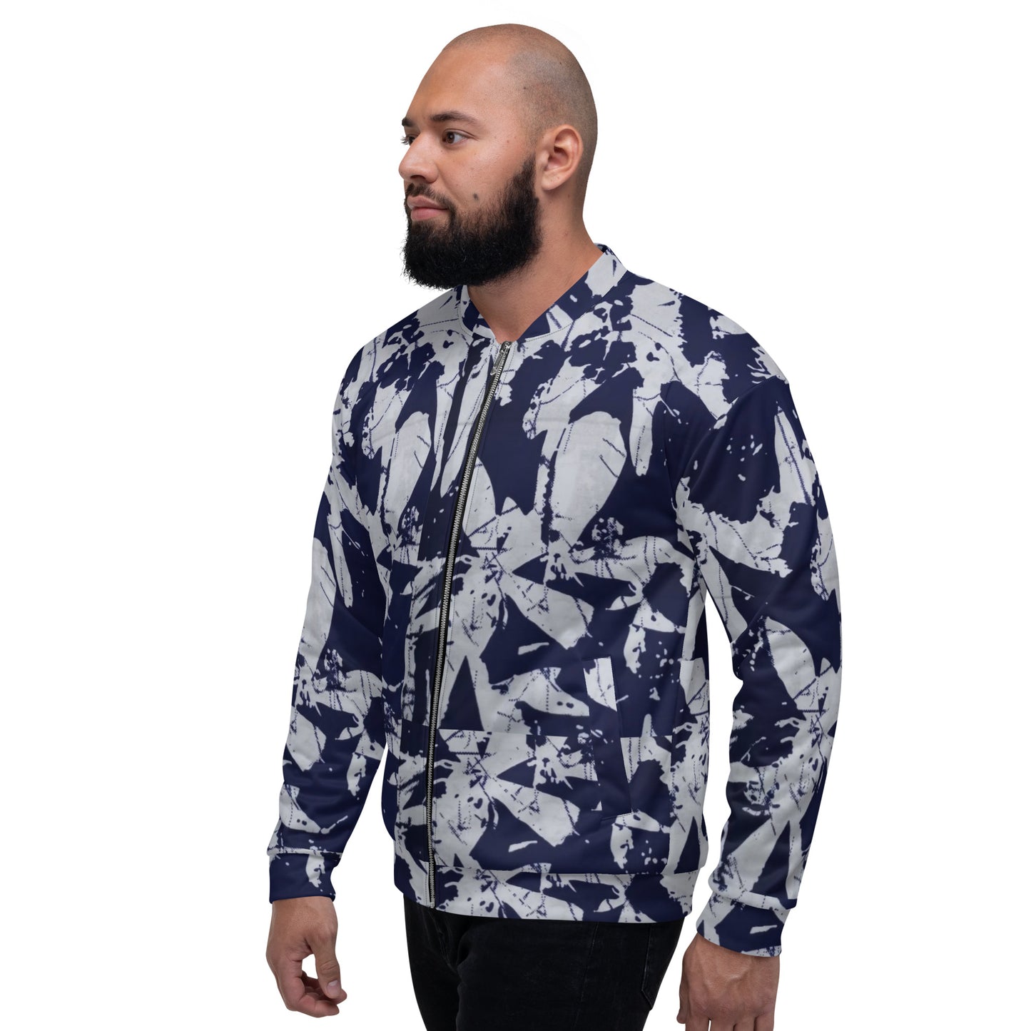 Indigo Adire Unisex Bomber Jacket