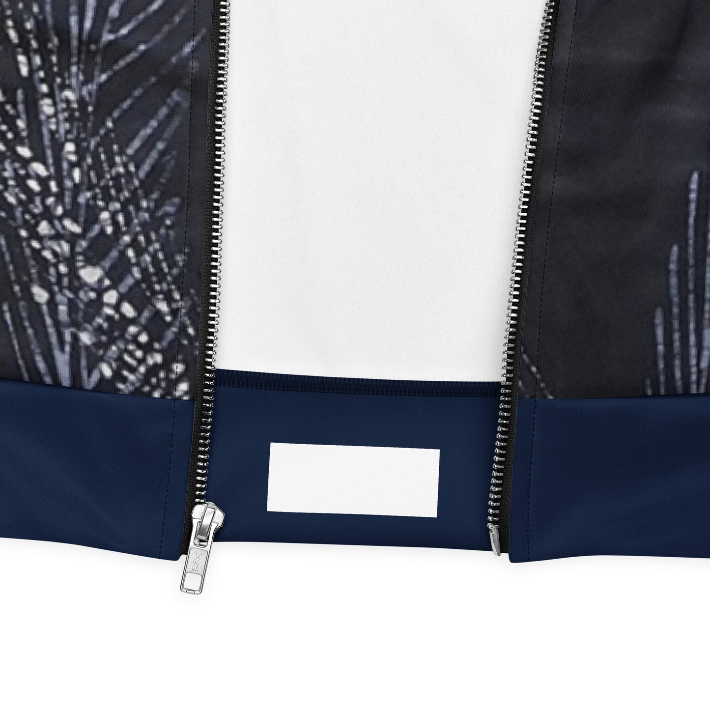 Dark Blue Leaf Adire Unisex Bomber Jacket