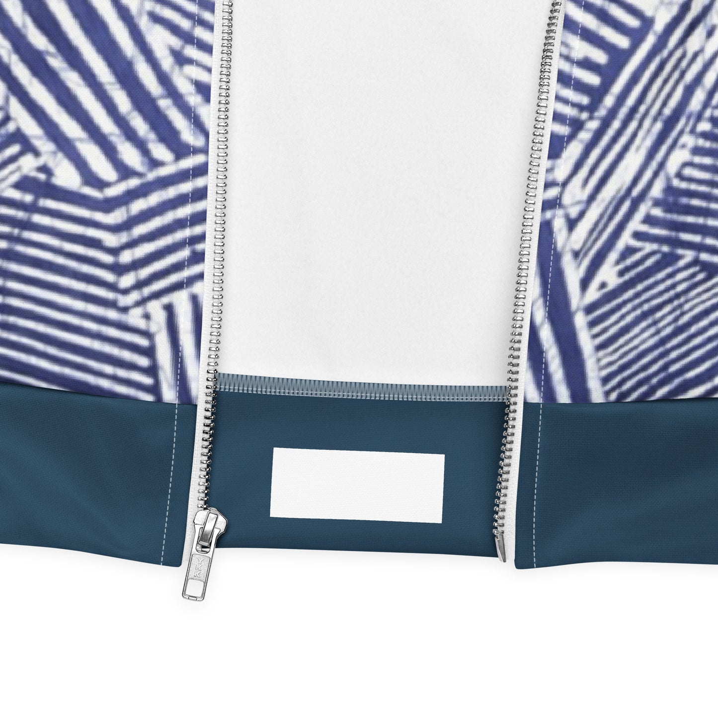 Blue & White Stripe Adire Unisex Bomber Jacket