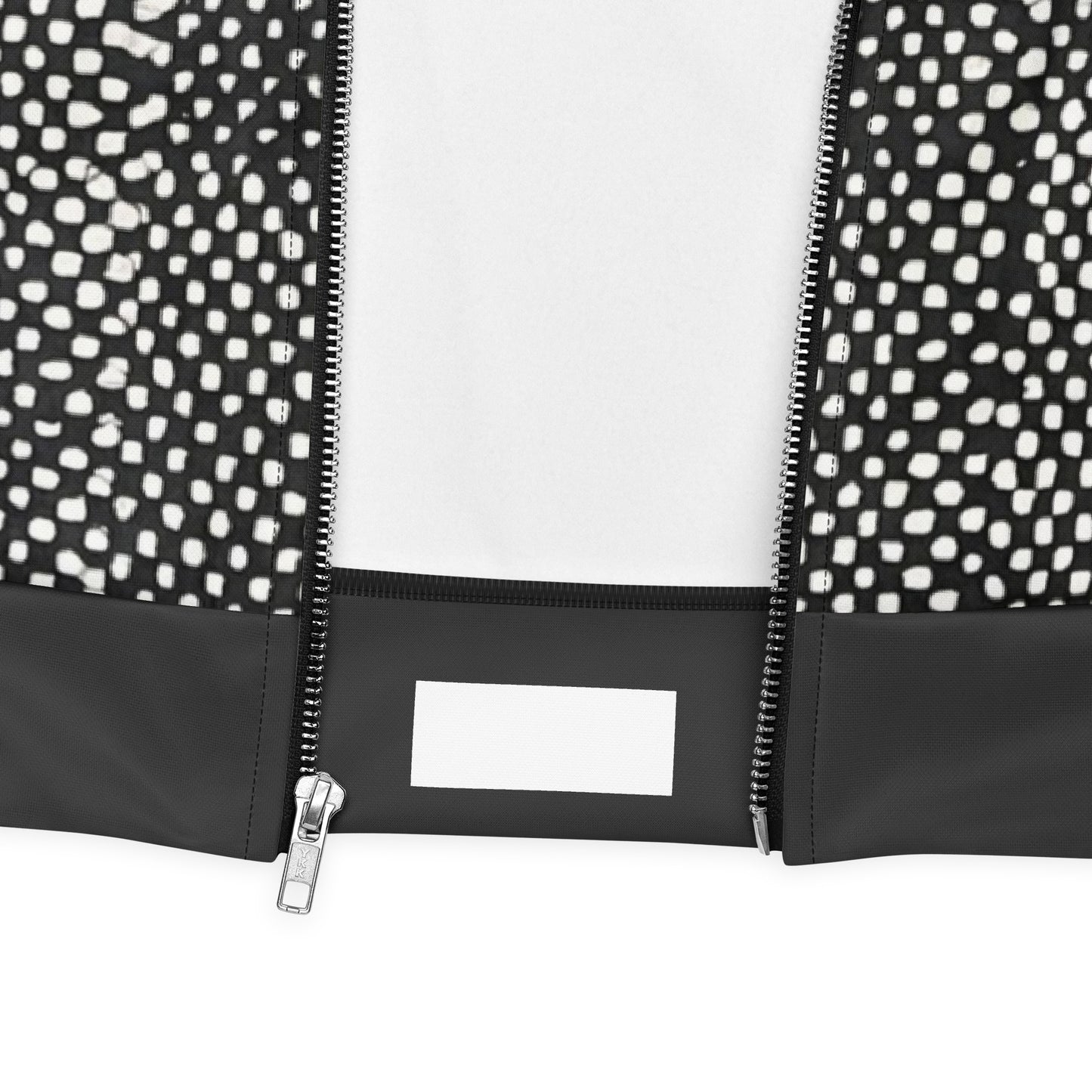 Black & White Polka Dot Adire Unisex Bomber Jacket