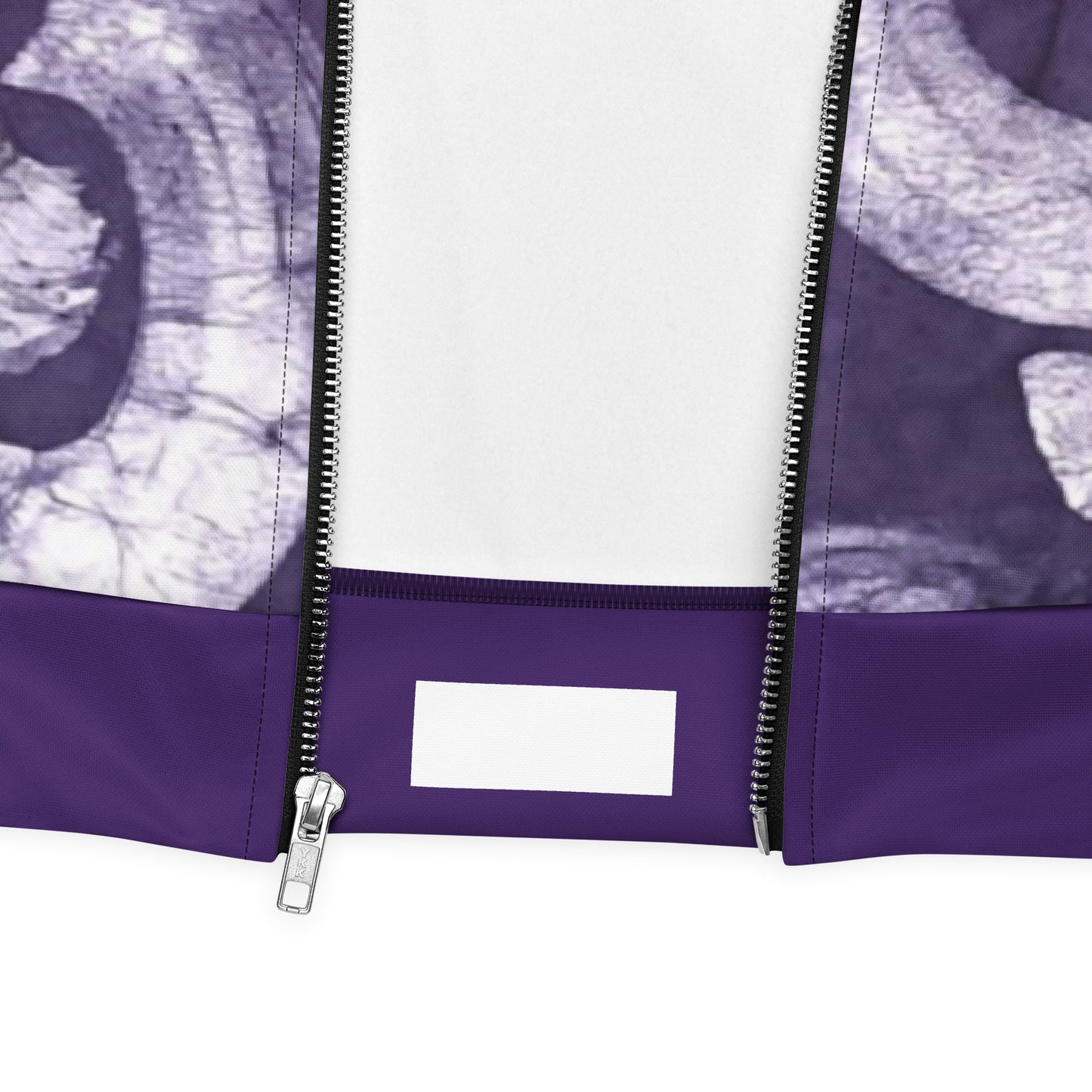 Purple & white Adire Unisex Bomber Jacket