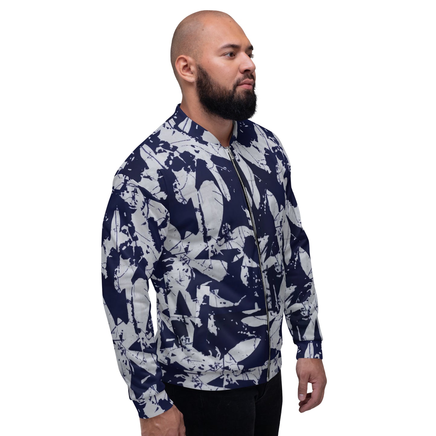 Indigo Adire Unisex Bomber Jacket