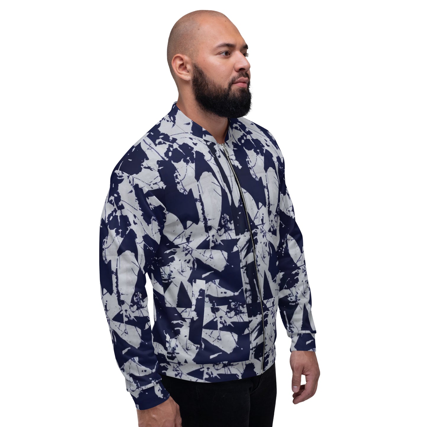 Indigo Adire Unisex Bomber Jacket