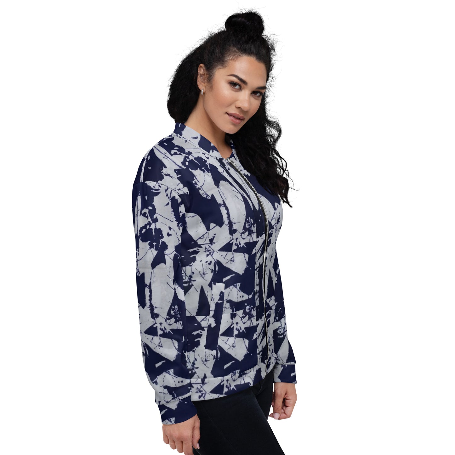 Indigo Adire Unisex Bomber Jacket