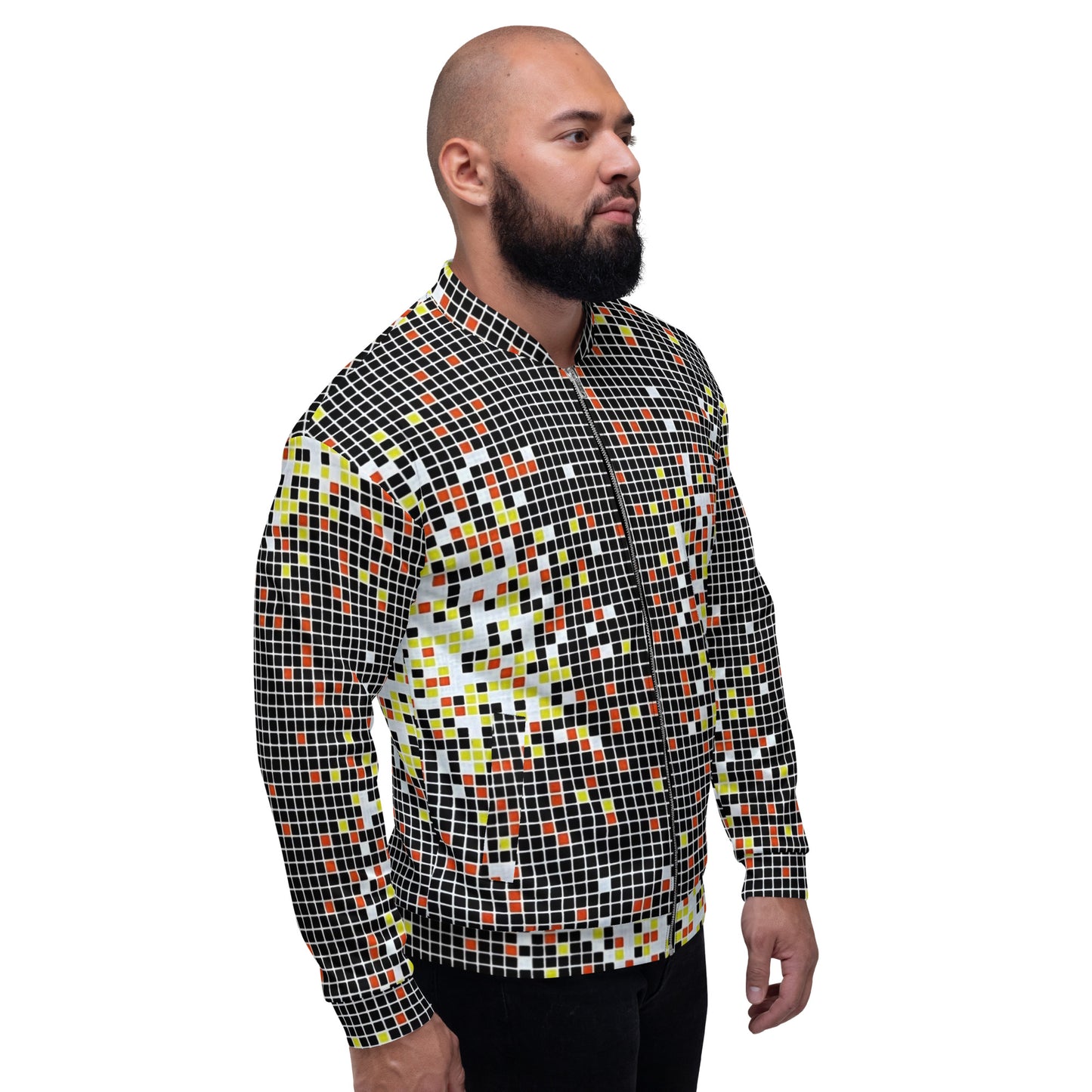 Graphic Square Ankara Unisex Bomber Jacket