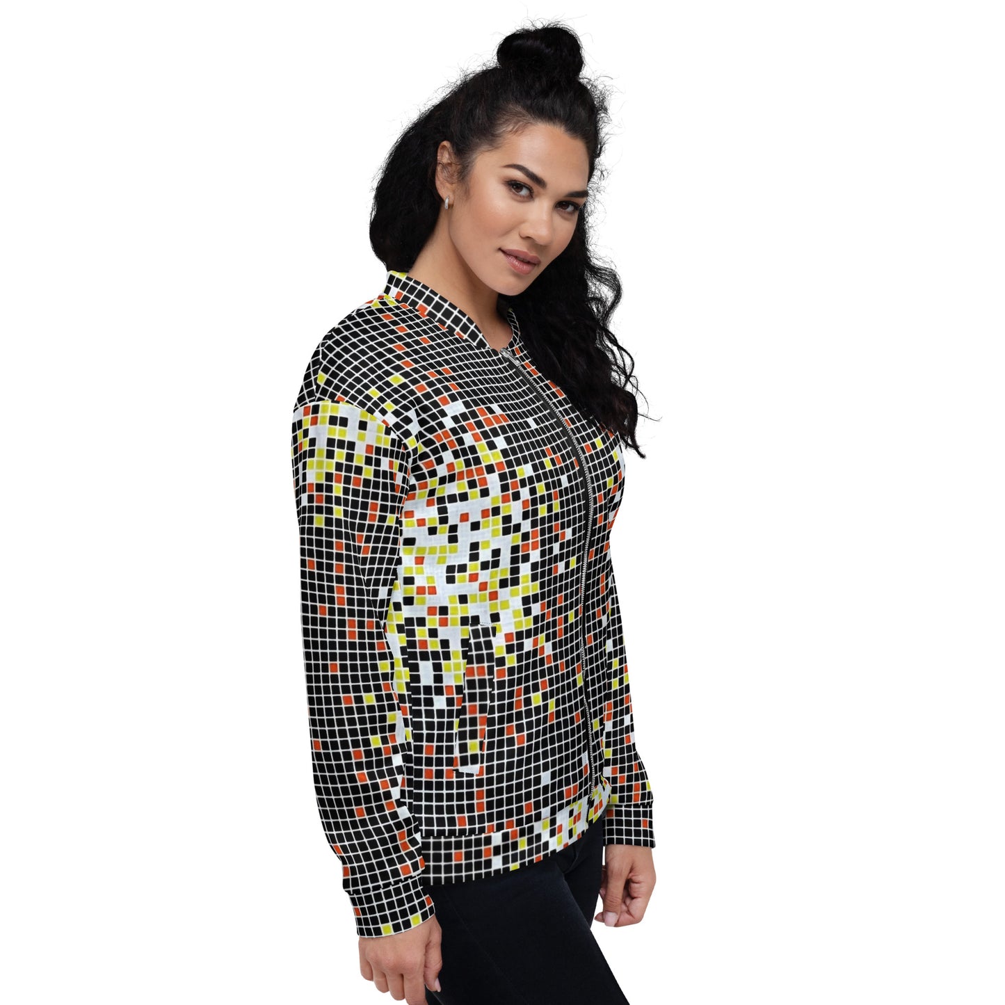 Graphic Square Ankara Unisex Bomber Jacket