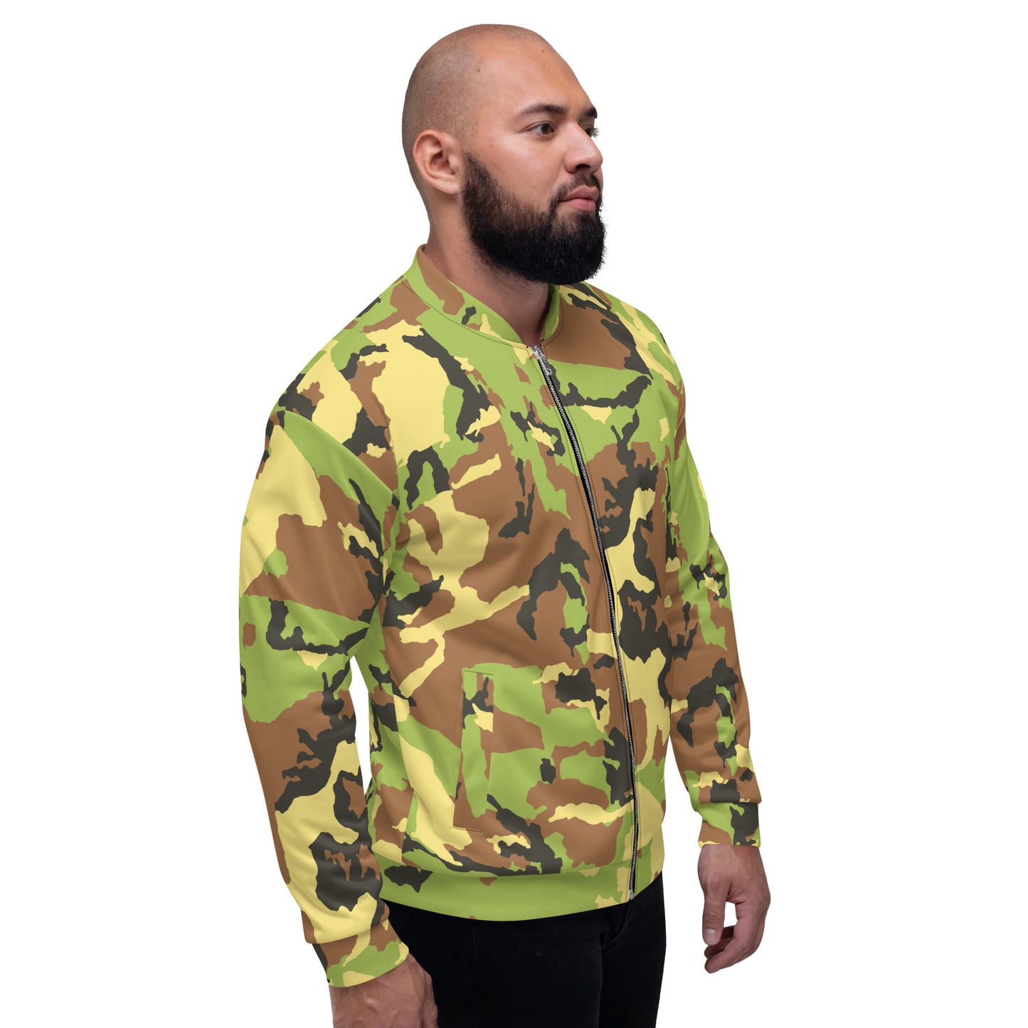 Camo Green Unisex Bomber Jacket