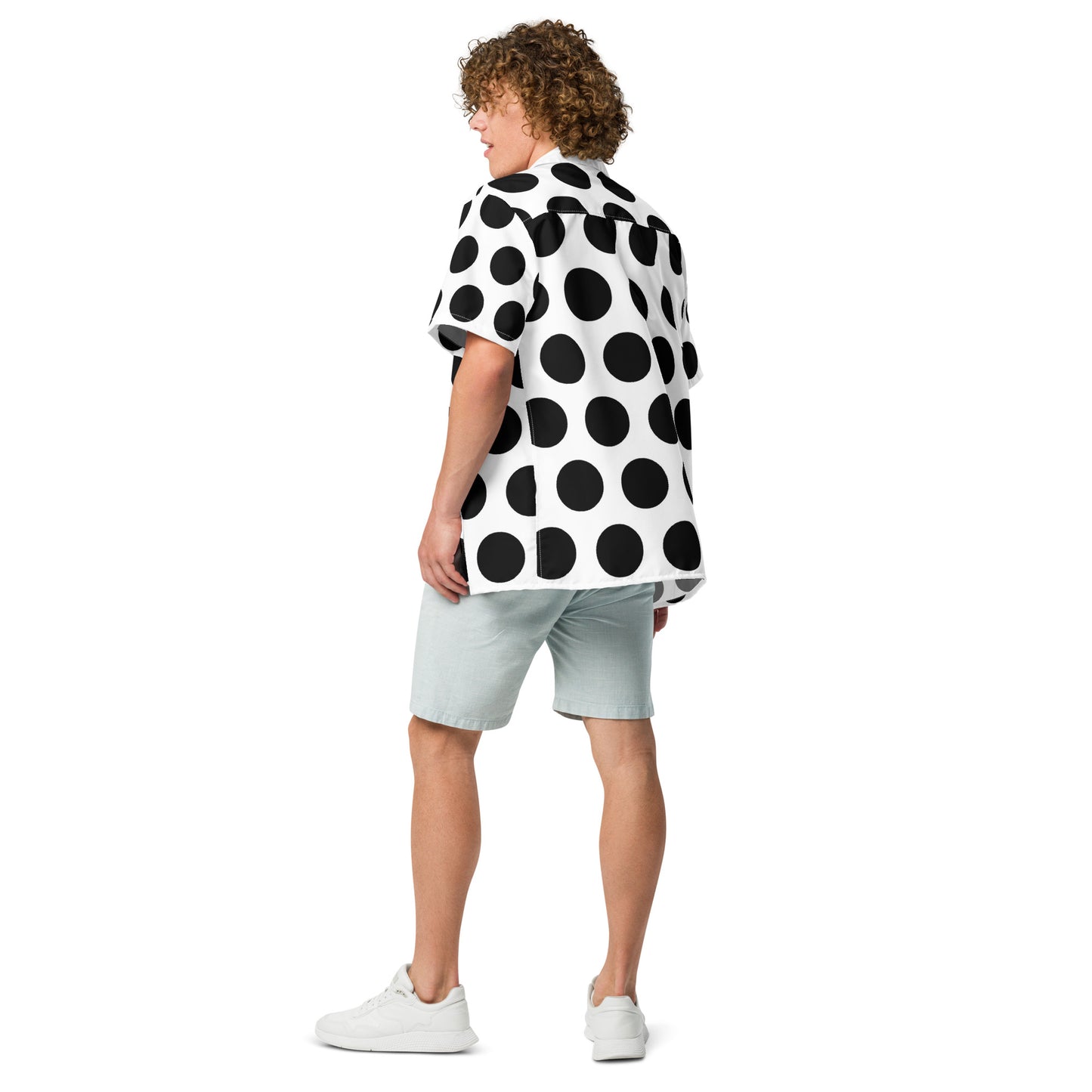 Bold Polka Dote Unisex Button Shirt