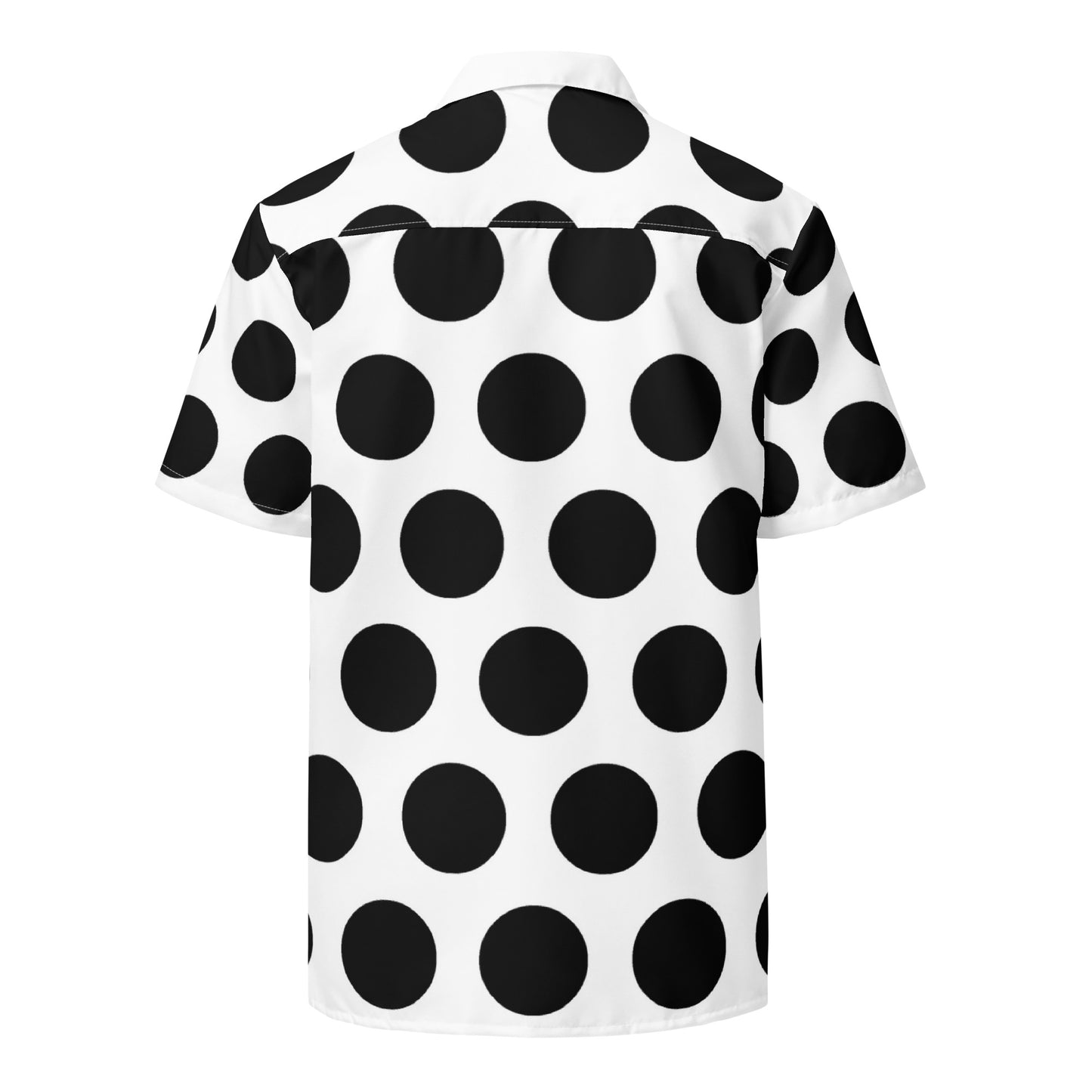 Bold Polka Dote Unisex Button Shirt