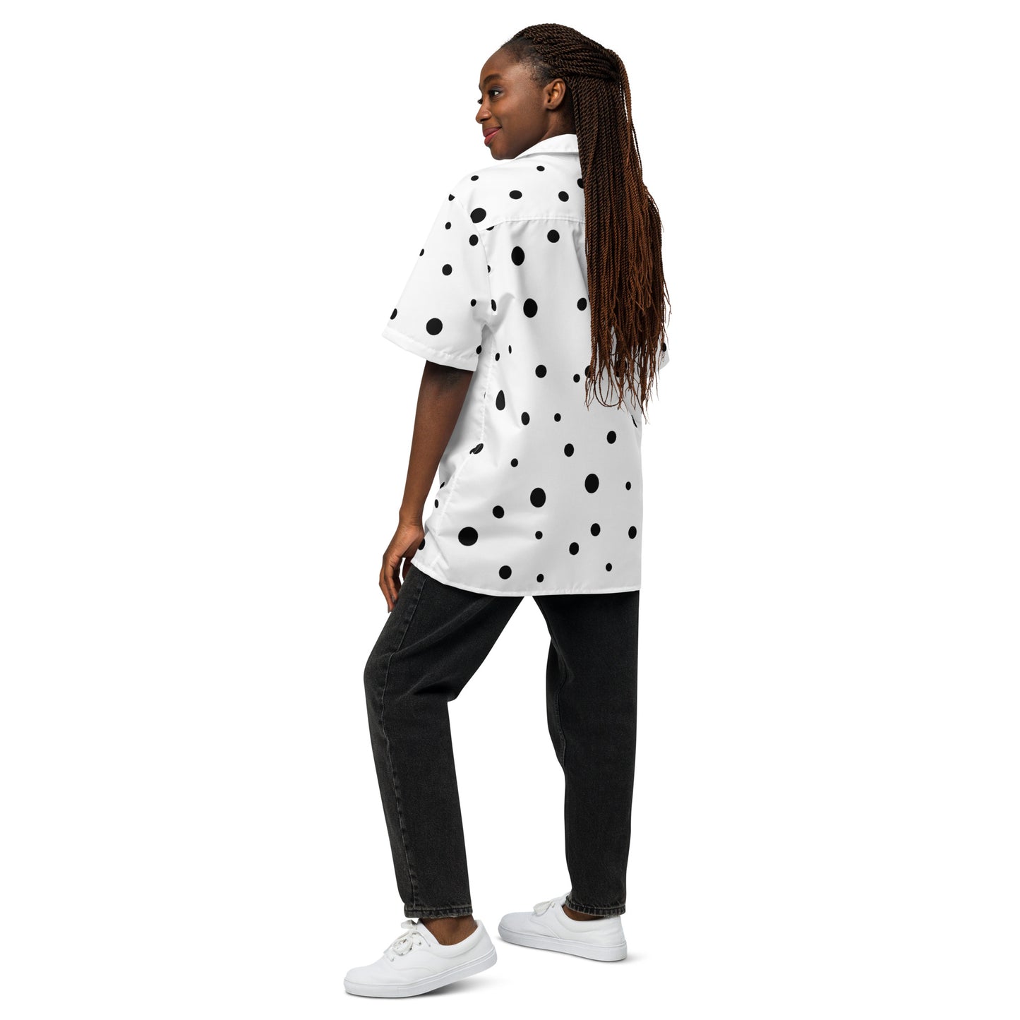 Scatter Polka Dots Unisex Button Shirt