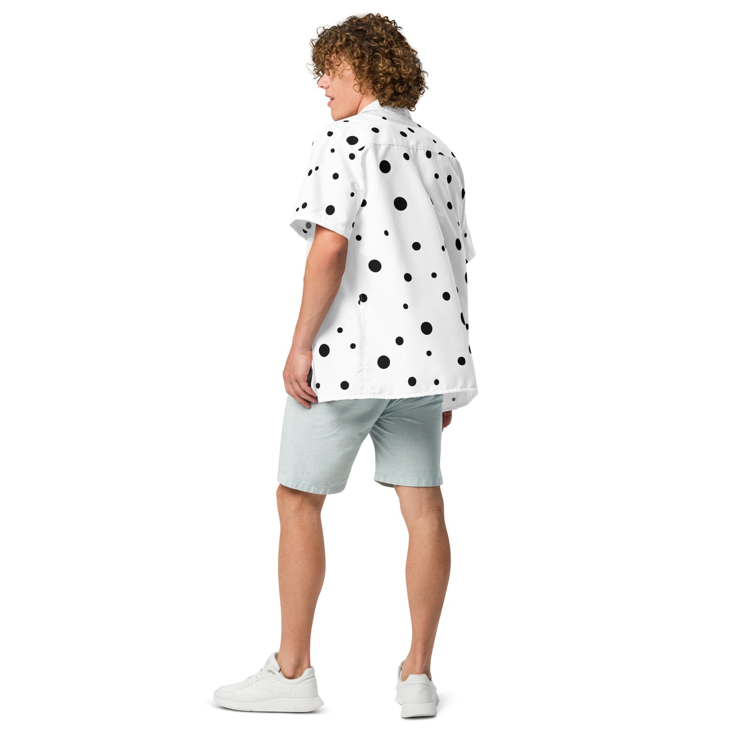 Scatter Polka Dots Unisex Button Shirt