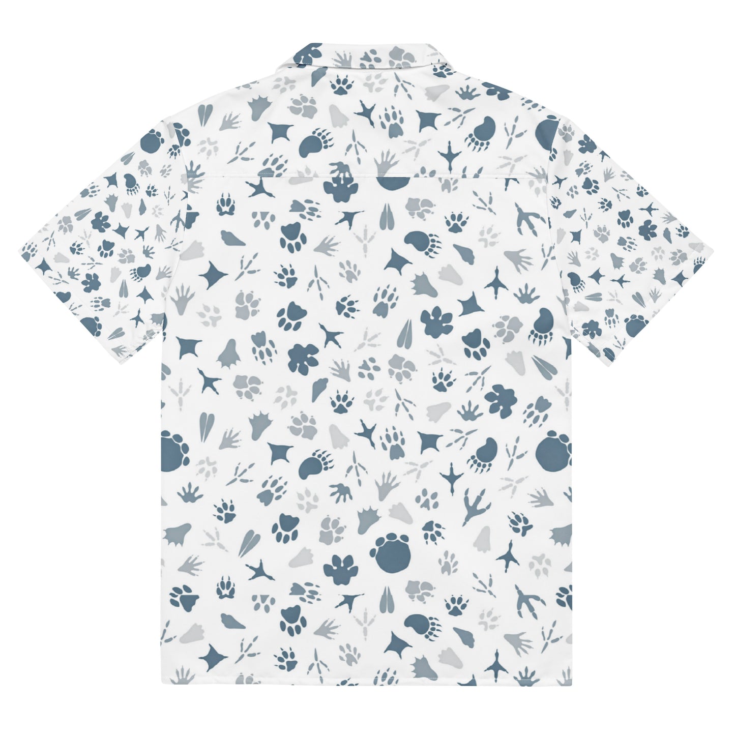 Animal Footprint Unisex Button Shirt