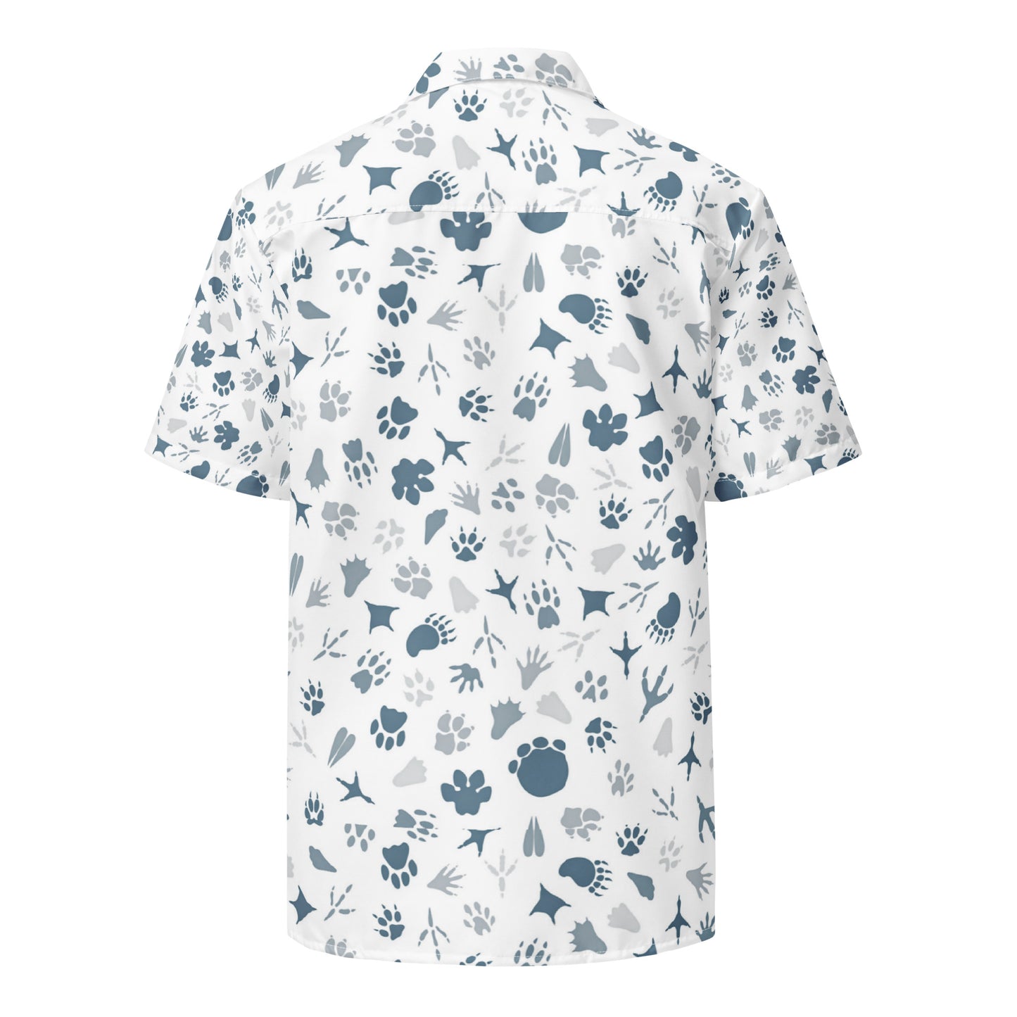 Animal Footprint Unisex Button Shirt