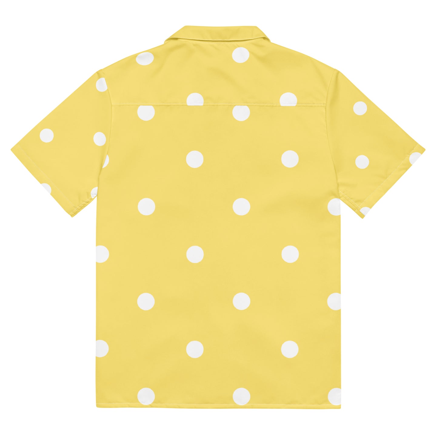 Yellow Polka Dot Unisex Button Shirt