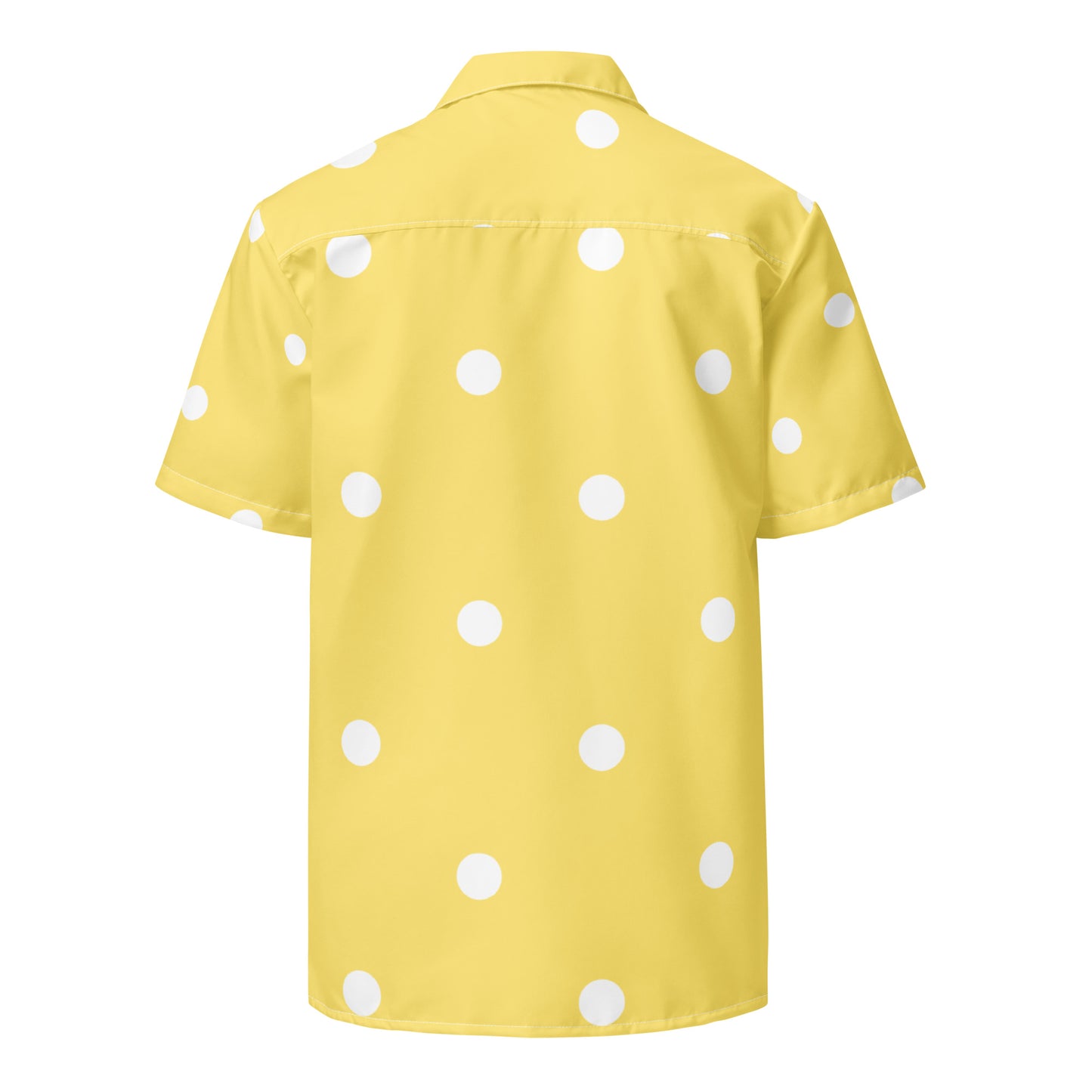 Yellow Polka Dot Unisex Button Shirt