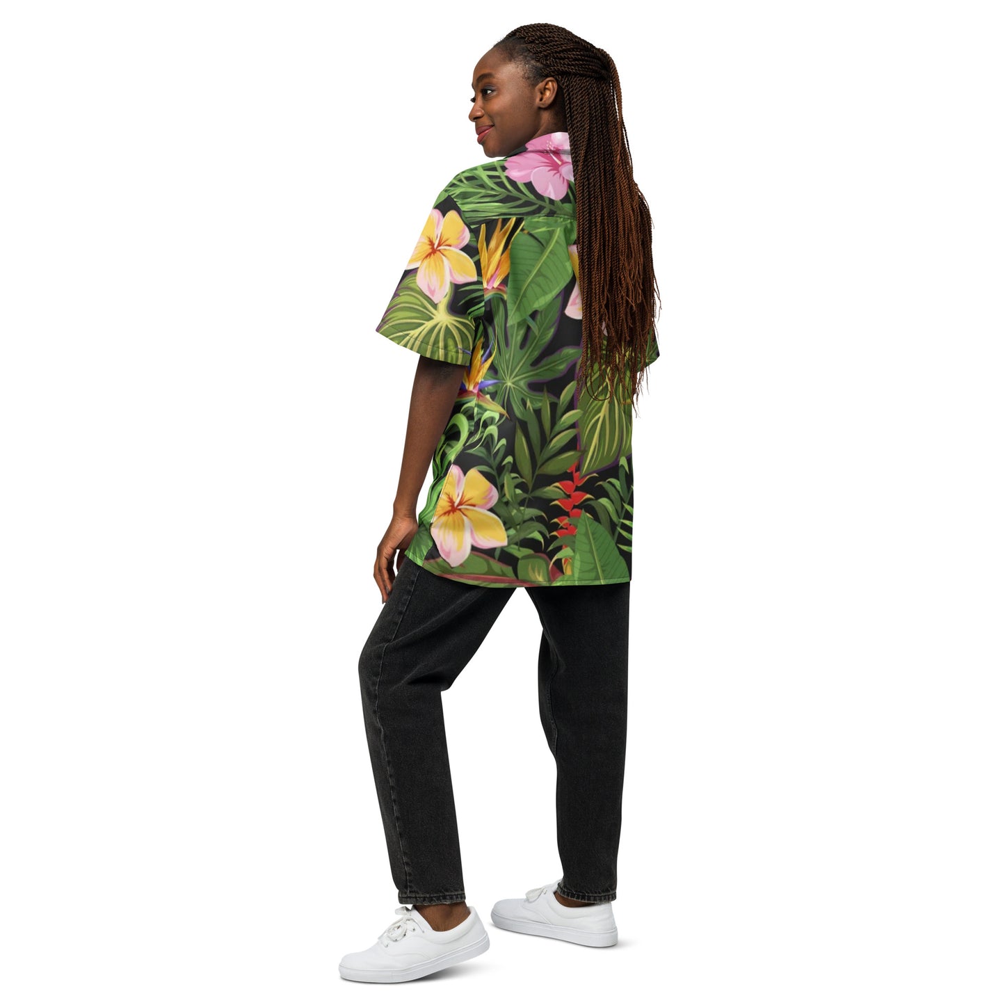 Hibiscus Unisex Button Shirt