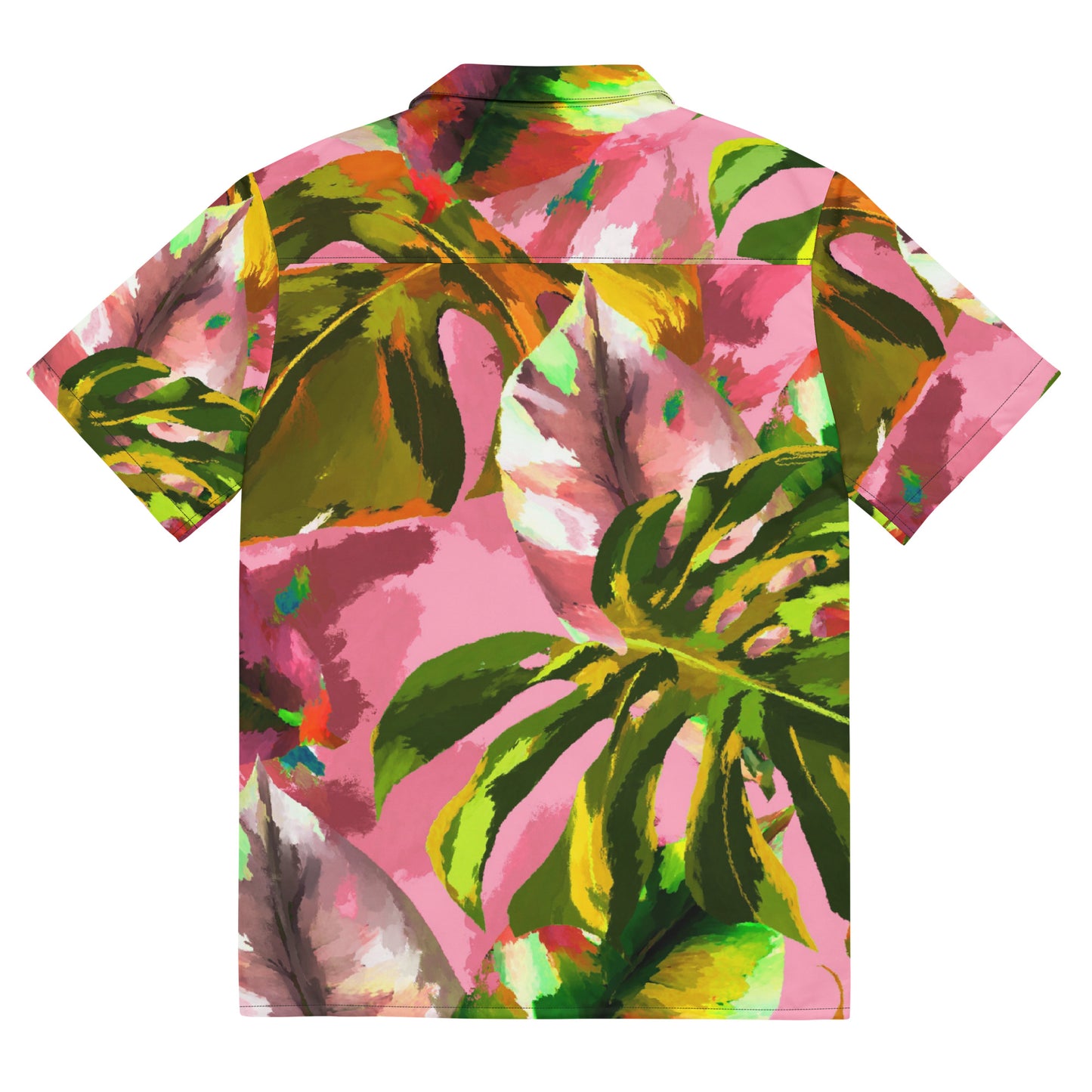 Tropical Pink Unisex Button Shirt