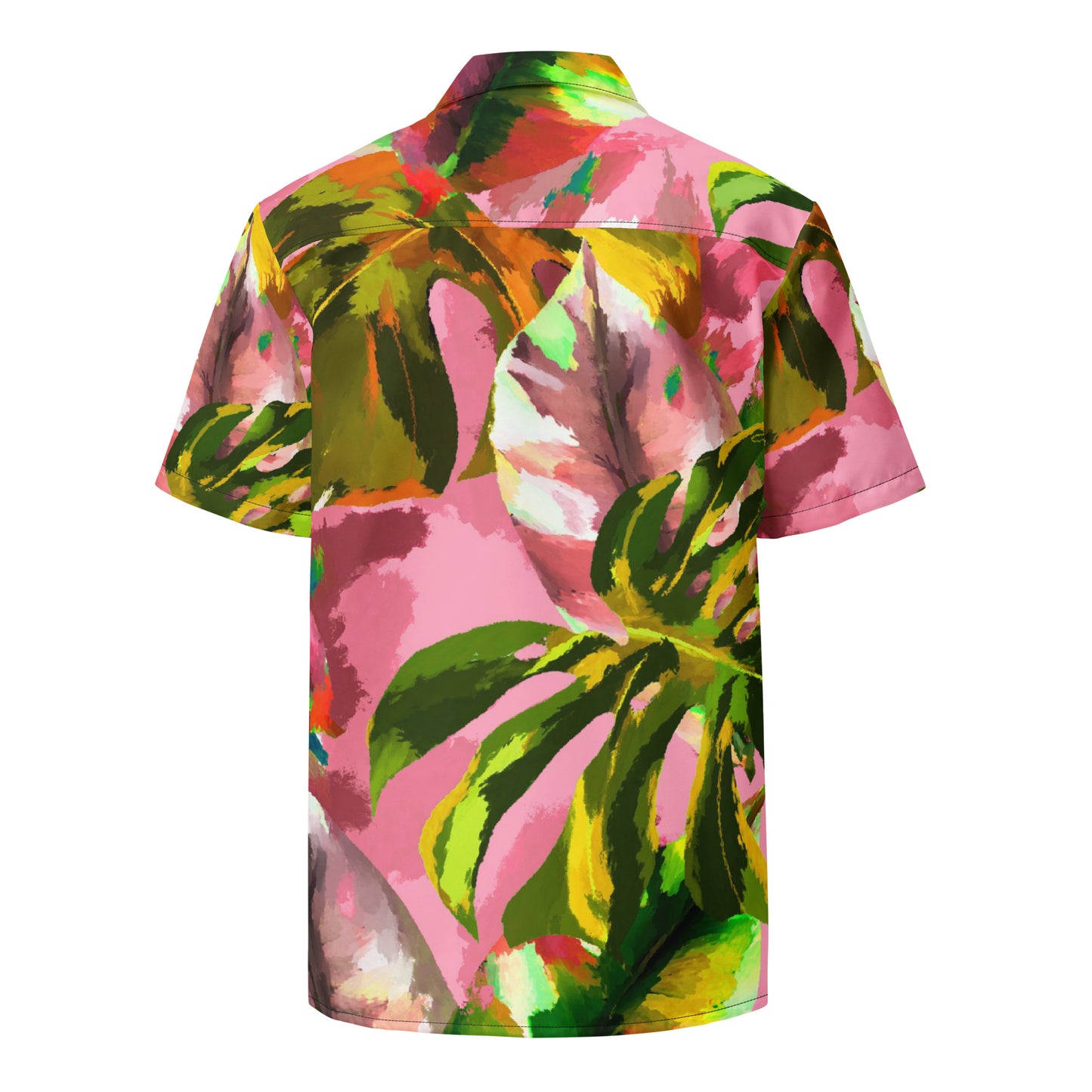 Tropical Pink Unisex Button Shirt