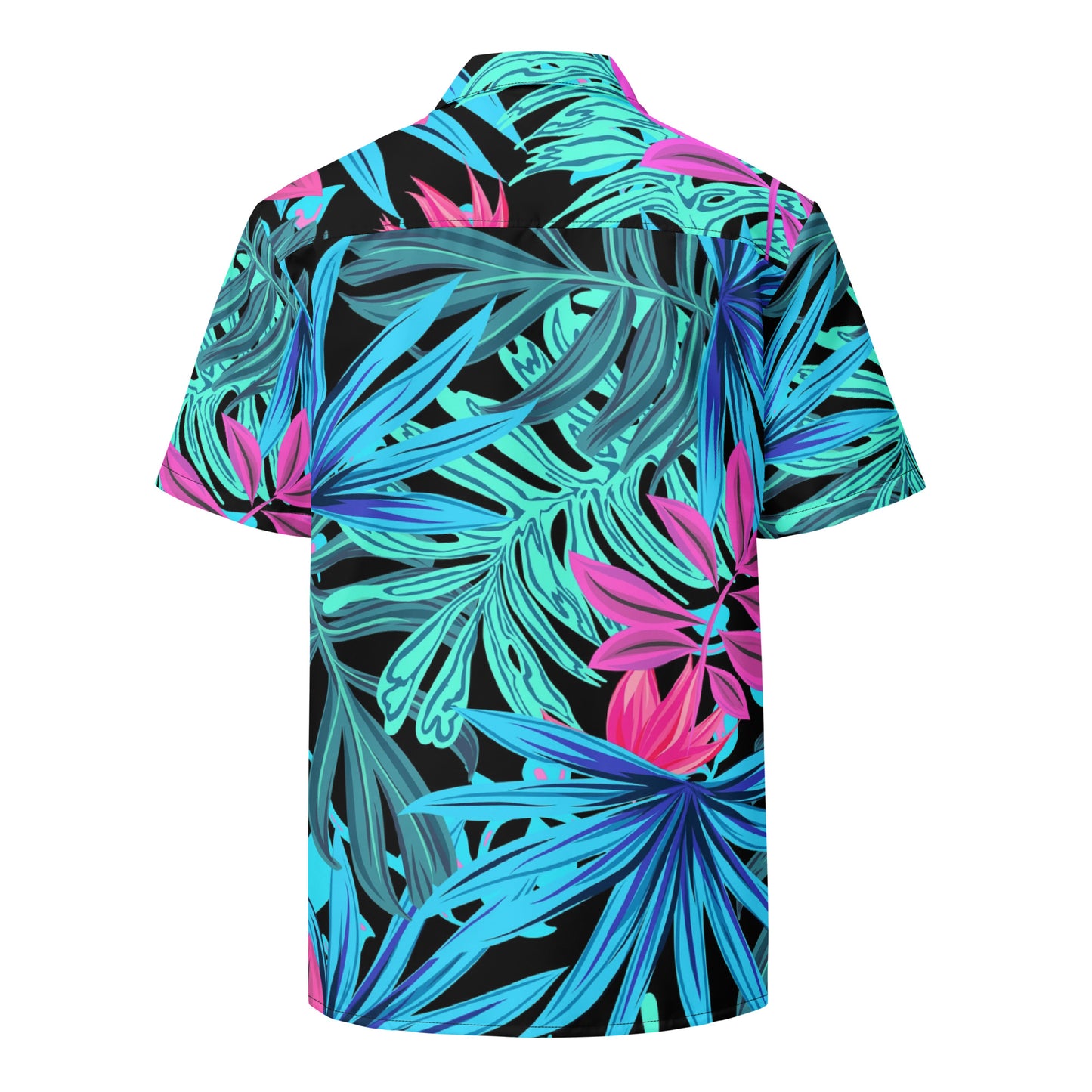 Tropical Leaves Unisex Button Shirt