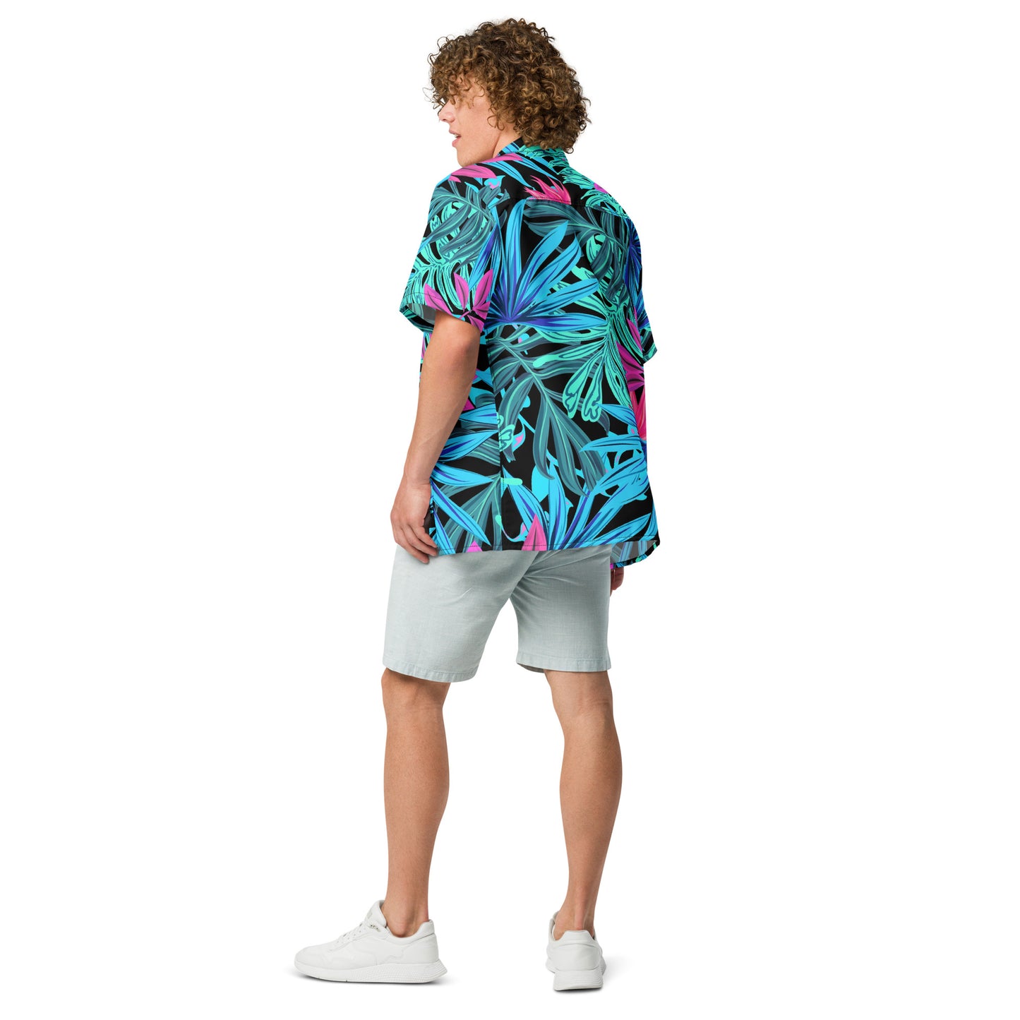 Tropical Leaves Unisex Button Shirt