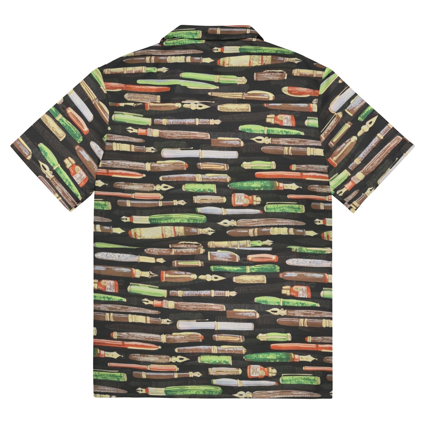 Green Pen Ankara Unisex Button Shirt