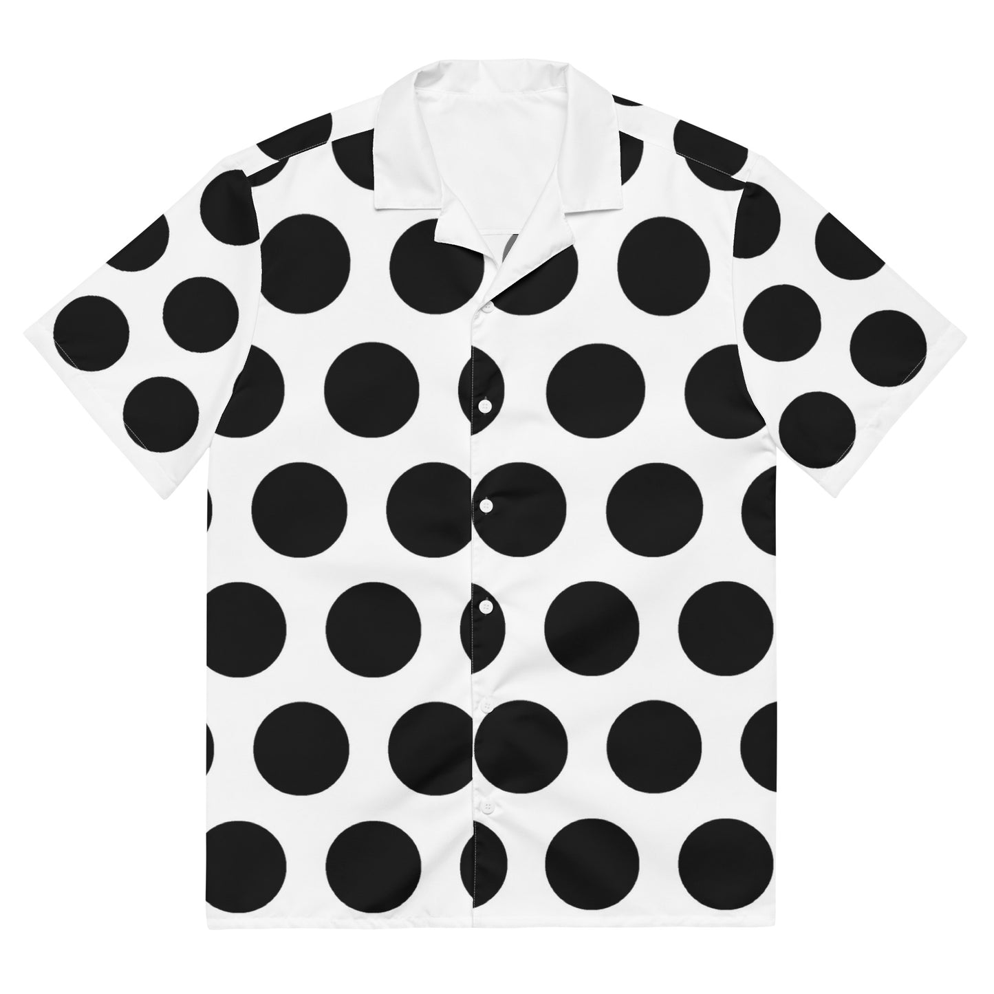 Bold Polka Dote Unisex Button Shirt