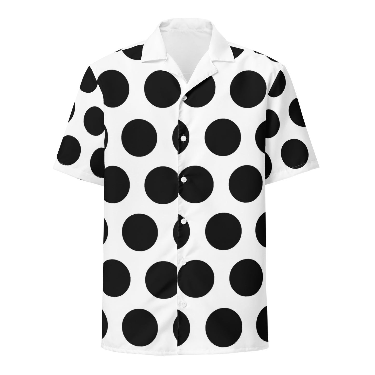 Bold Polka Dote Unisex Button Shirt