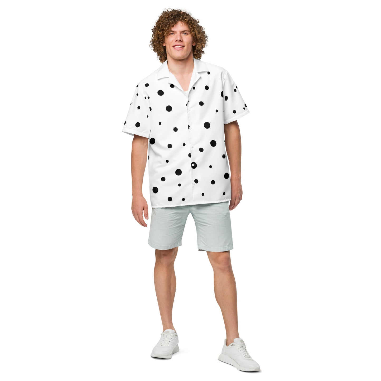 Scatter Polka Dots Unisex Button Shirt