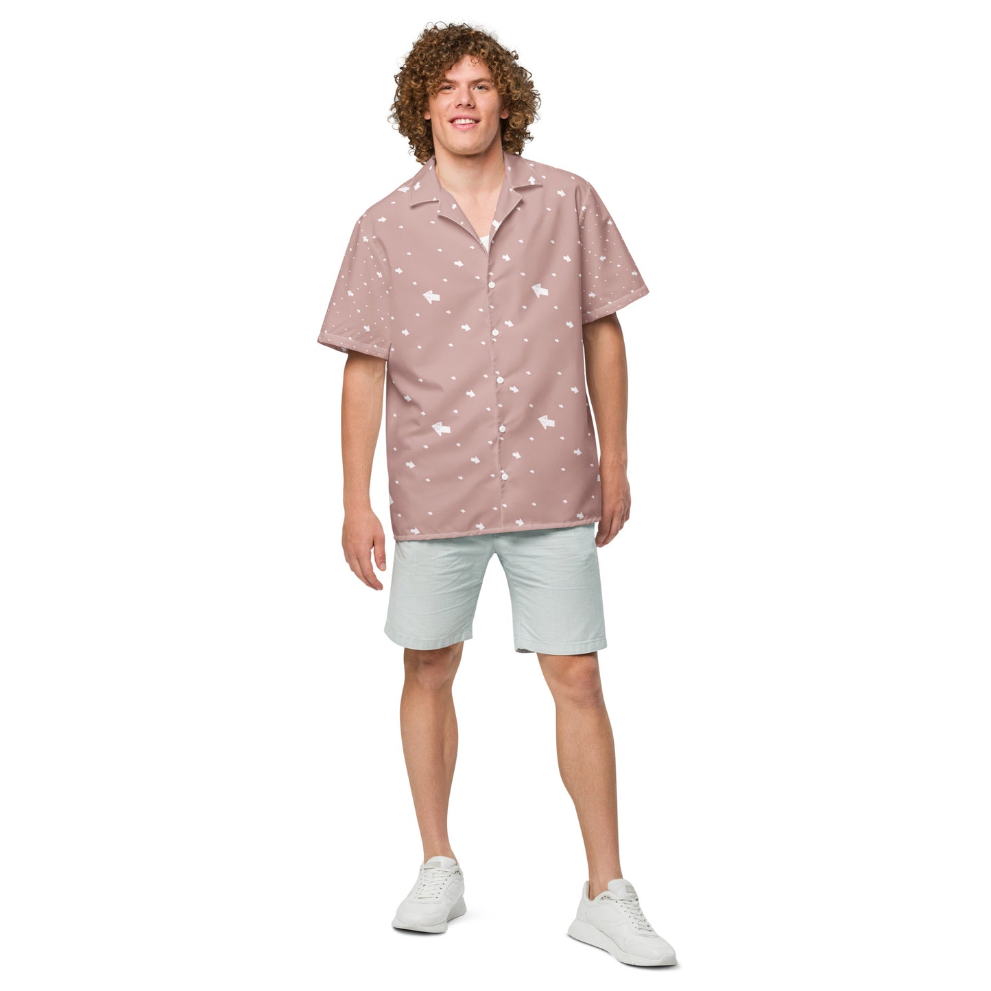 Mauve Pink Unisex Button Shirt