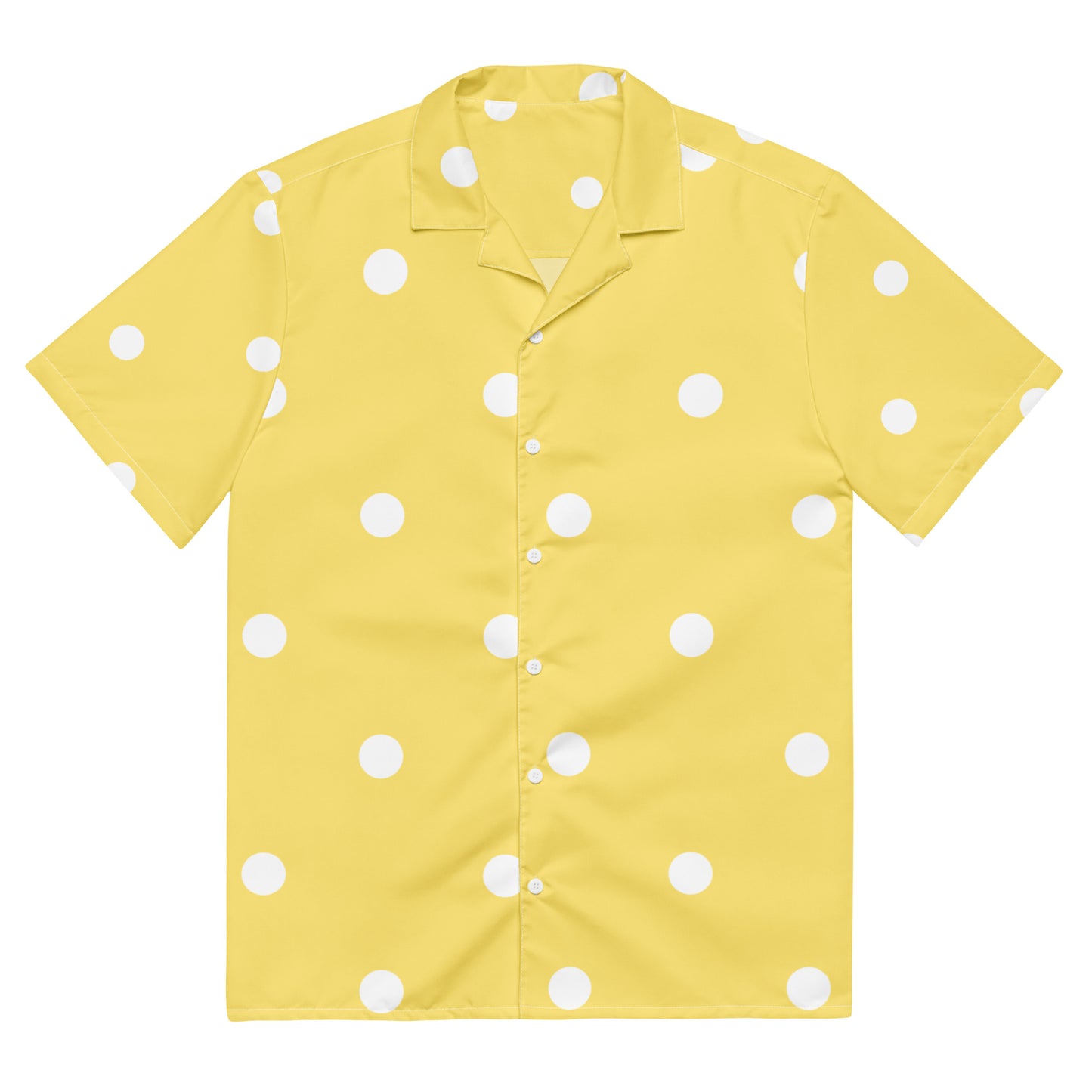 Yellow Polka Dot Unisex Button Shirt