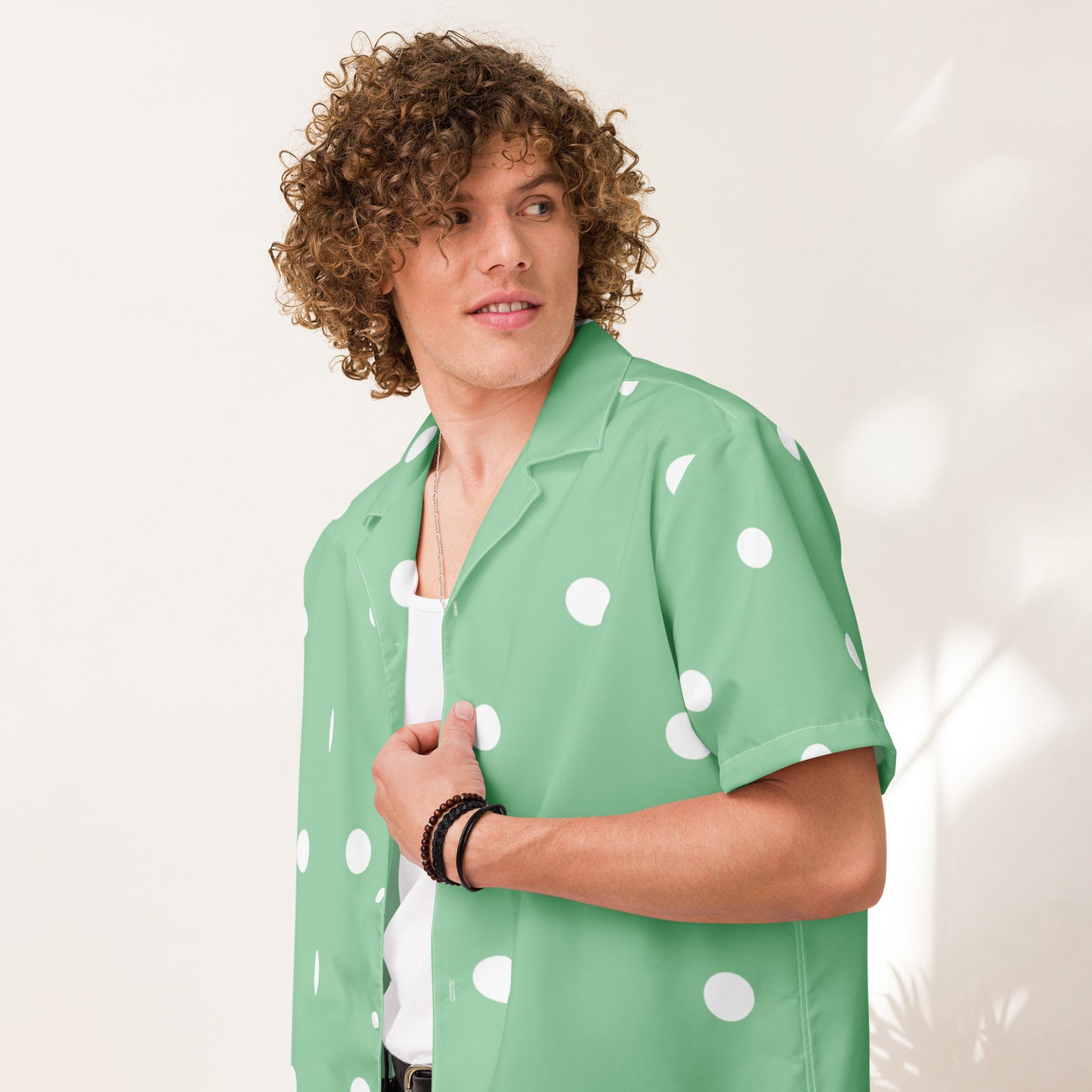 Mint Green Unisex Button Shirt