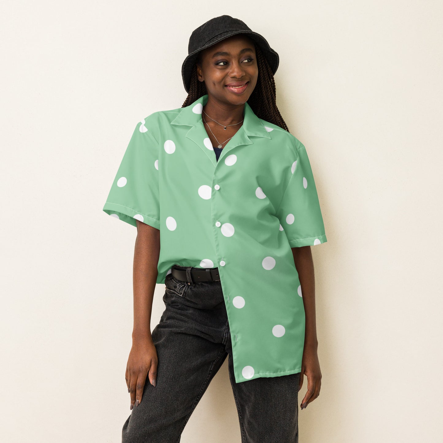 Mint Green Unisex Button Shirt