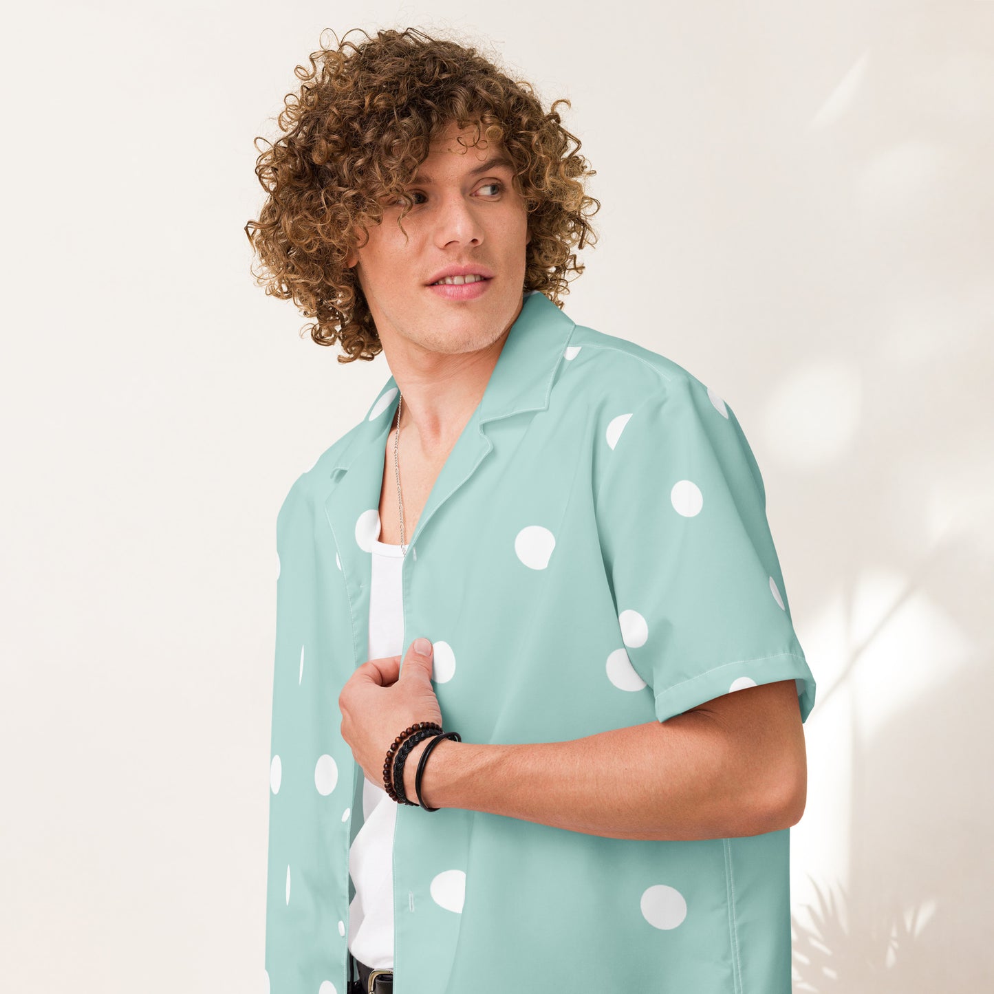 Sky Blue Unisex Button Shirt