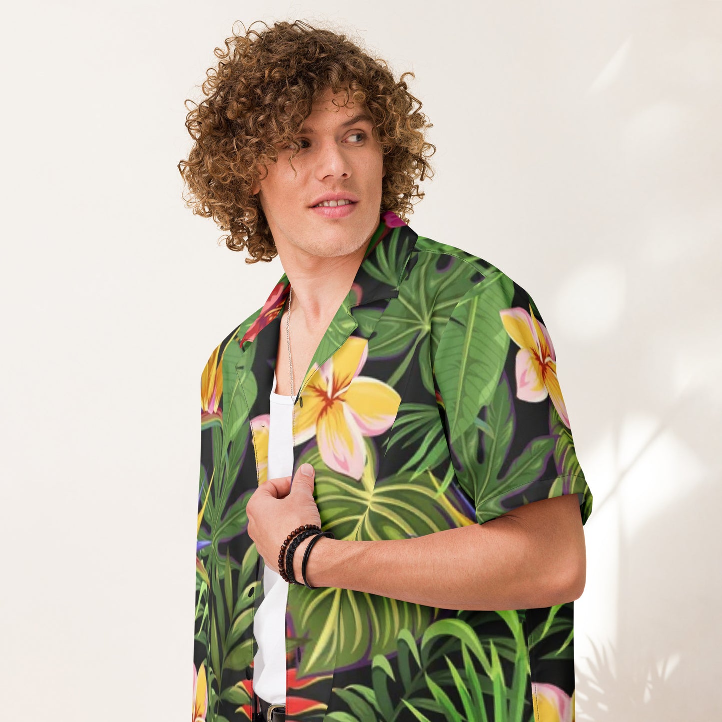 Hibiscus Unisex Button Shirt